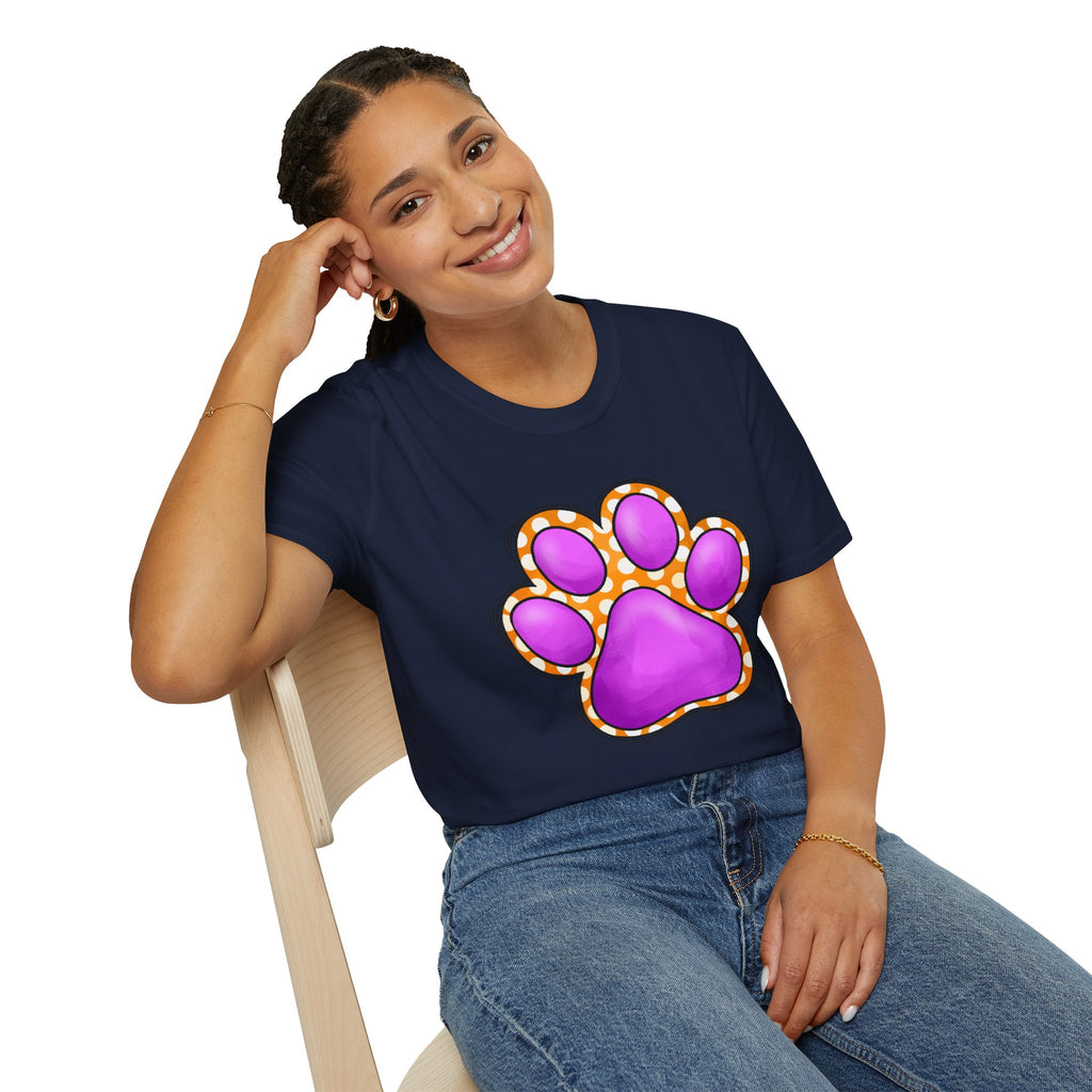 Pink Paw Print T-Shirt | Cute Animal Paw Graphic Tee
