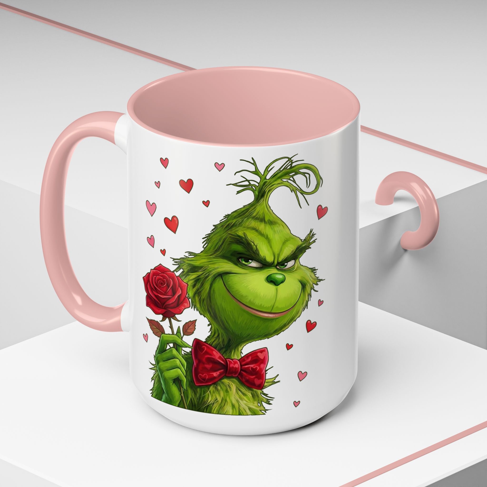 Grinch Holding Rose Mug | Accent Coffee Mug