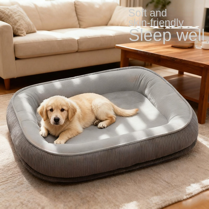 Dog House Winter Warm Removable Washable All-Season Dog Cage Dog Bed Cat Bed Pet Dog House Semi-Enclosed Cat Pad