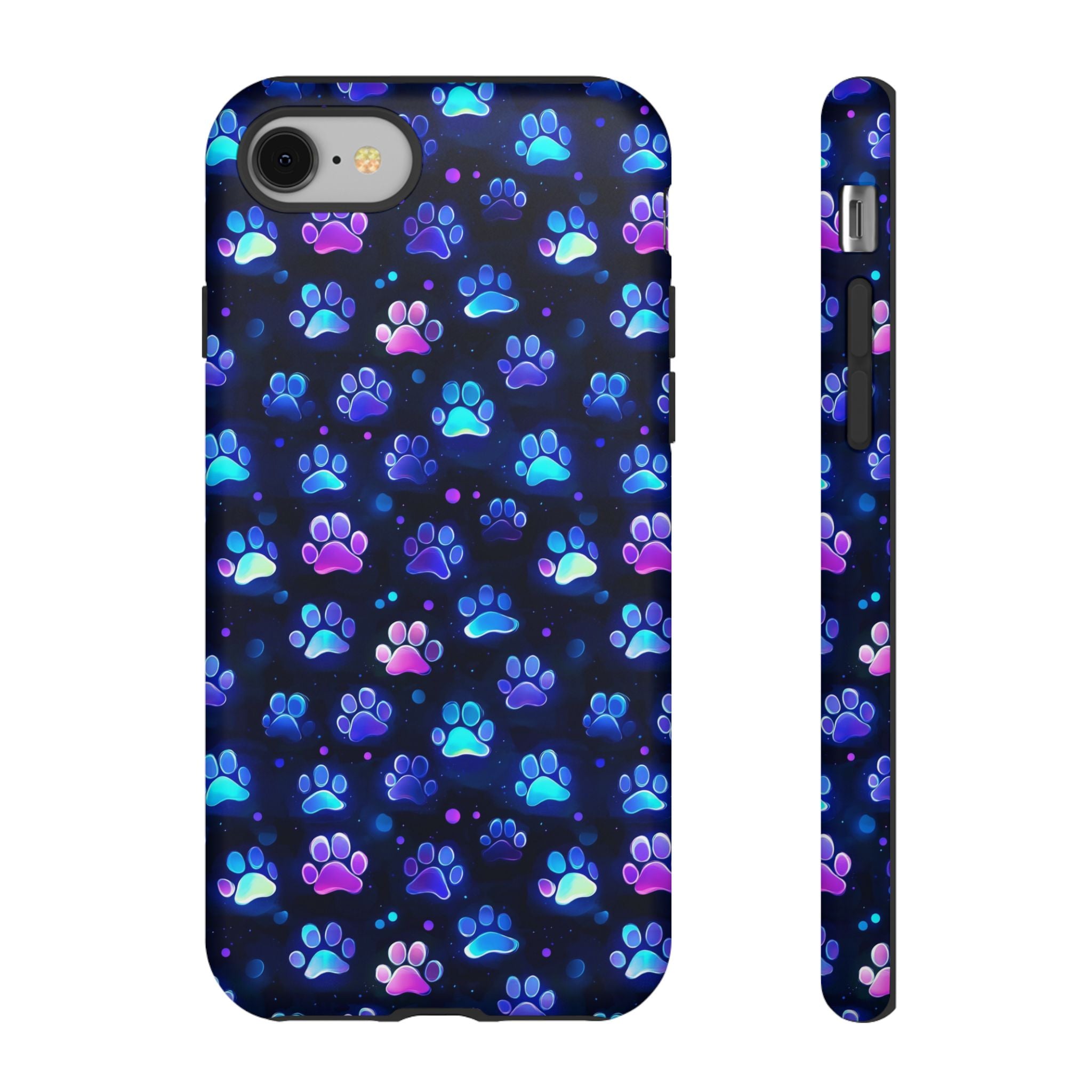 Neon Paw Print Phone Case | Tough Case