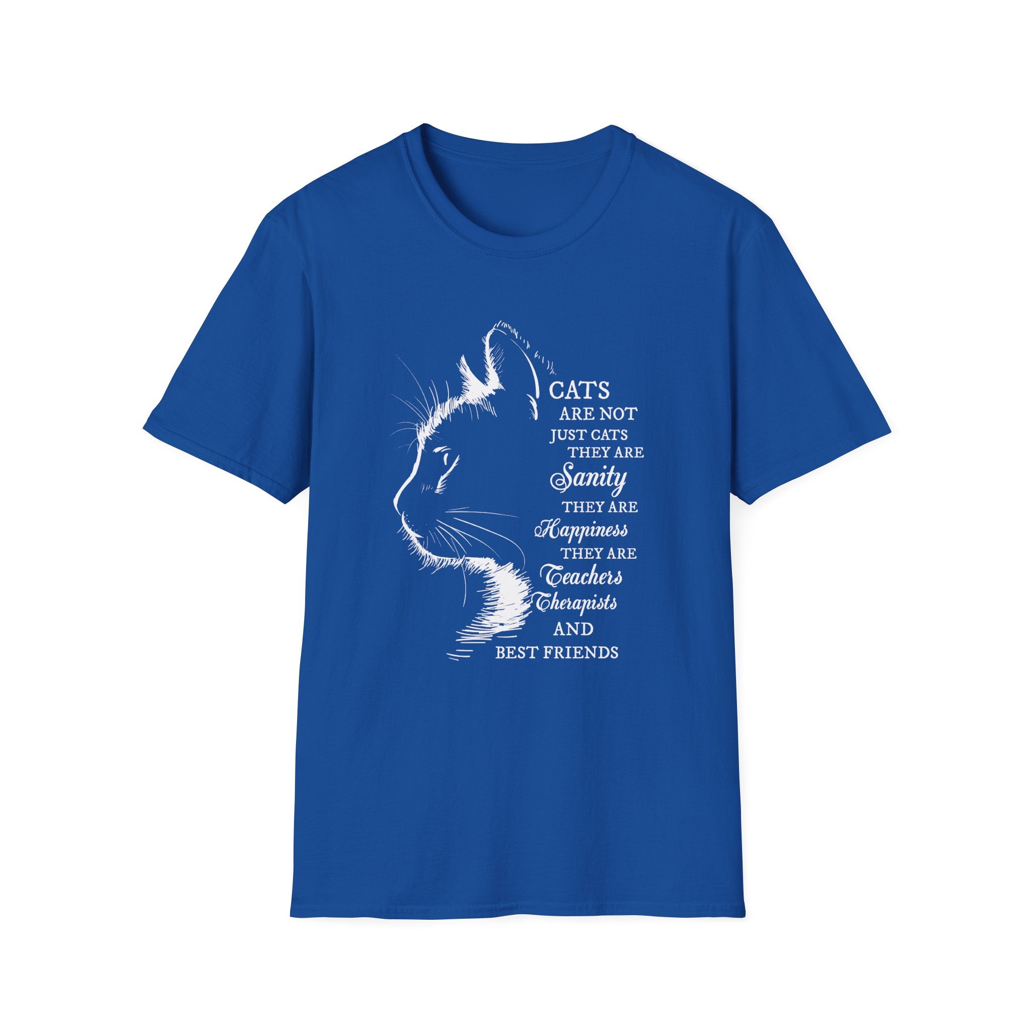 Cat Silhouette Quote T-Shirt | Cat Lovers Tee, Feline Friendship Design