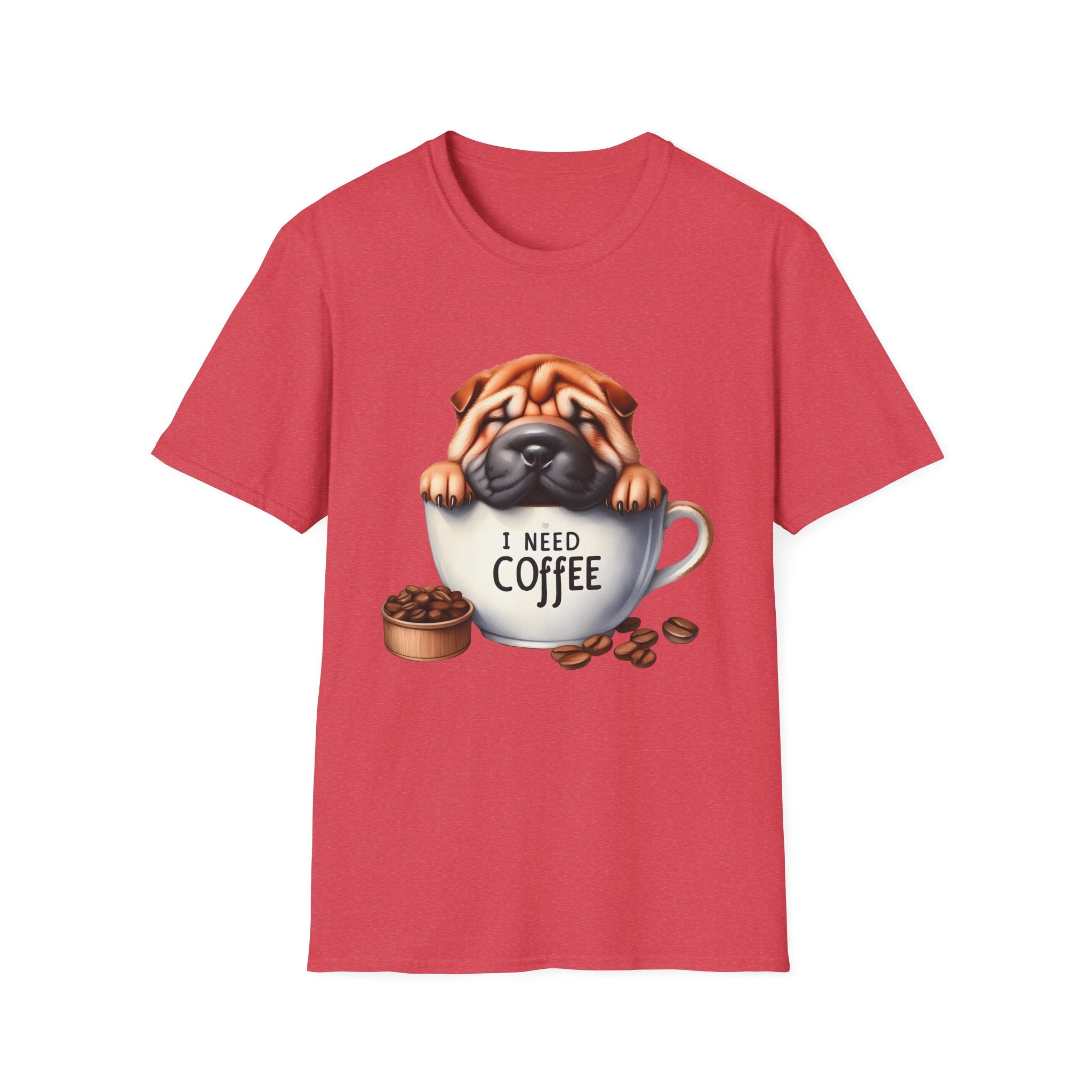 Pug in Coffee Cup T-Shirt | I Need Coffee Puppy Tee