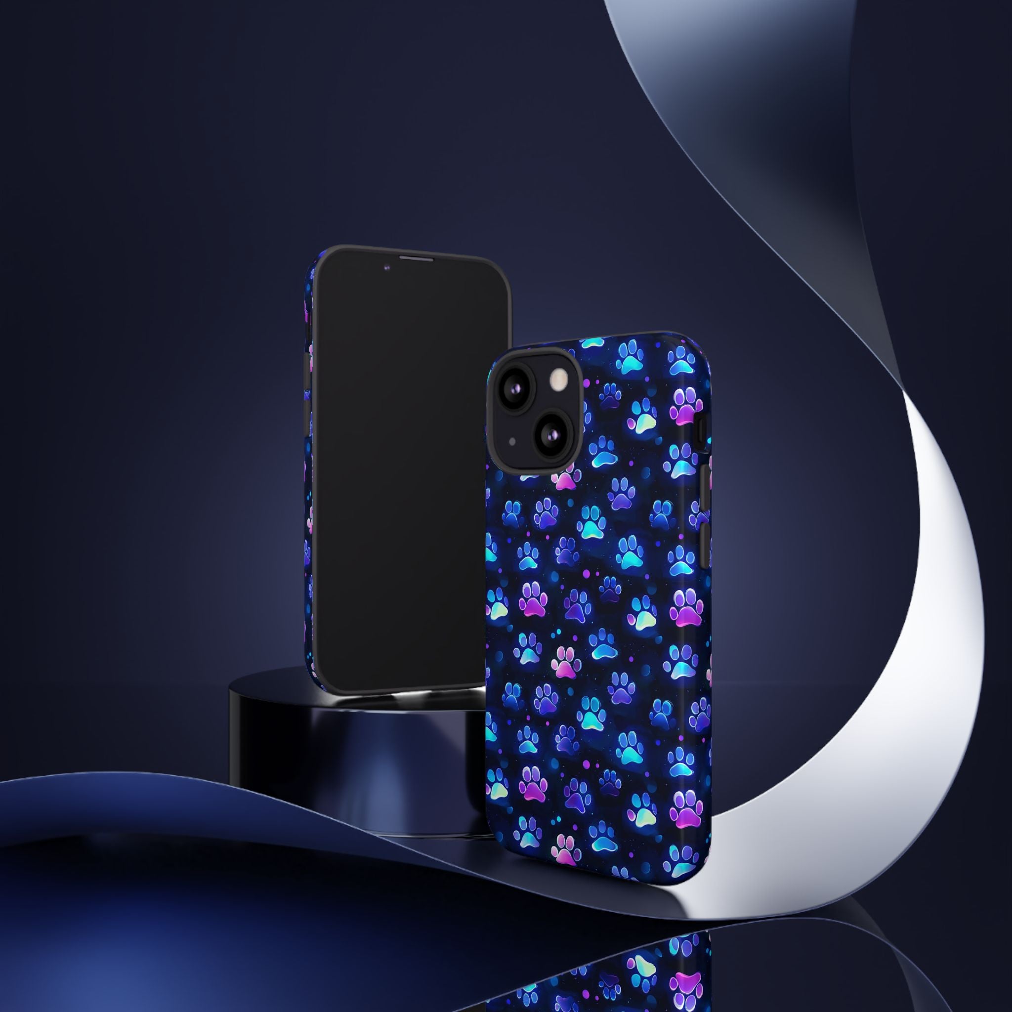 Neon Paw Print Phone Case | Tough Case