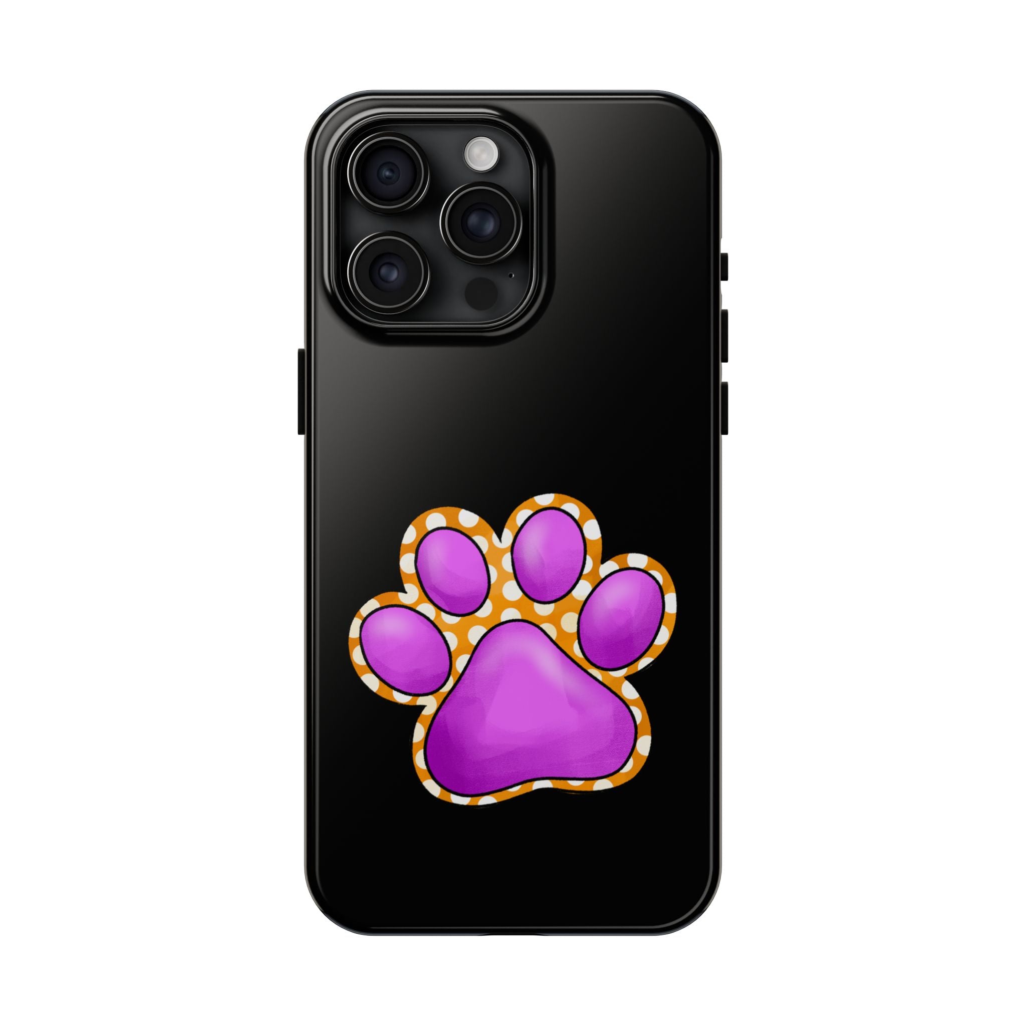 Purple Paw Print Phone Case | Cute Pet Paw iPhone Cover