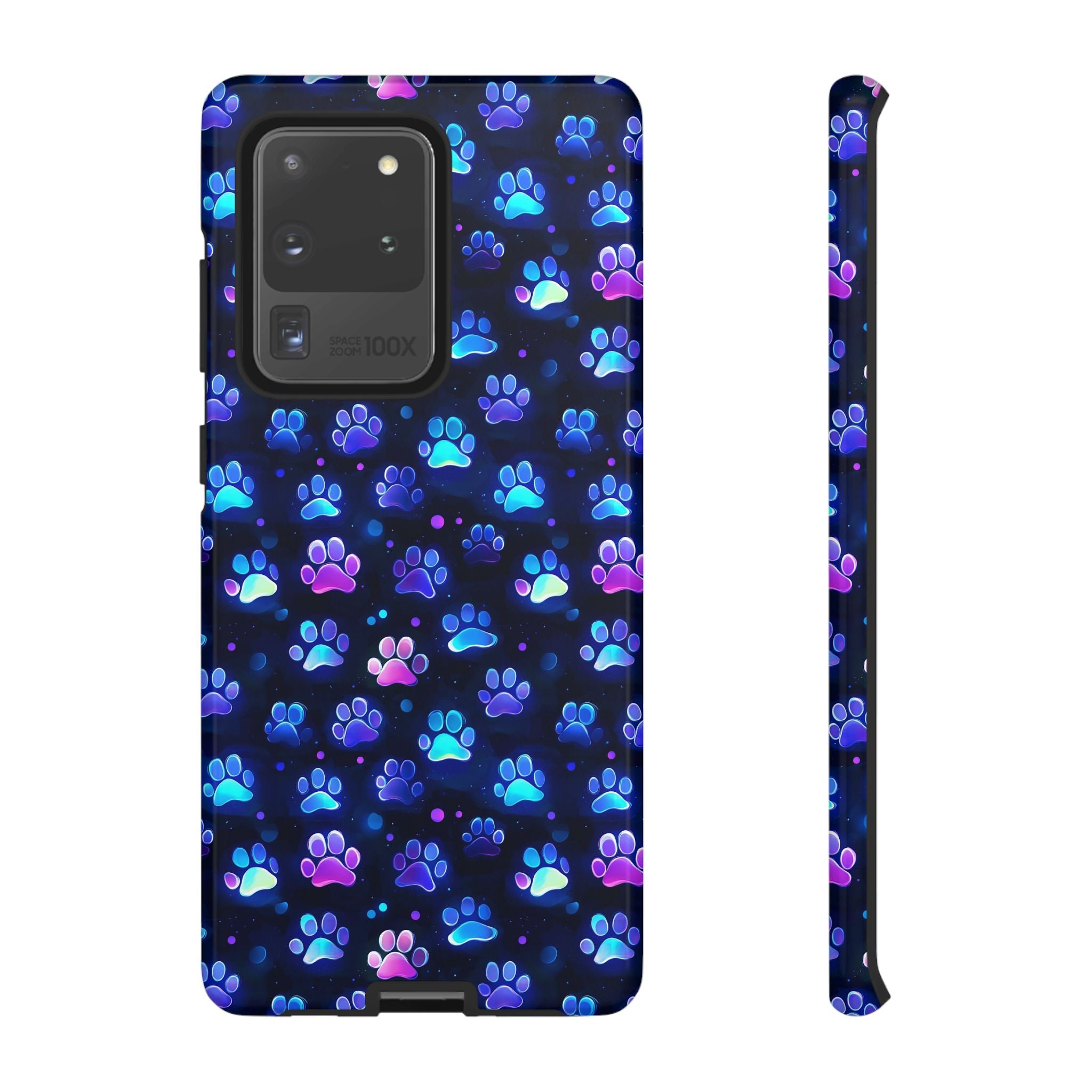 Neon Paw Print Phone Case | Tough Case