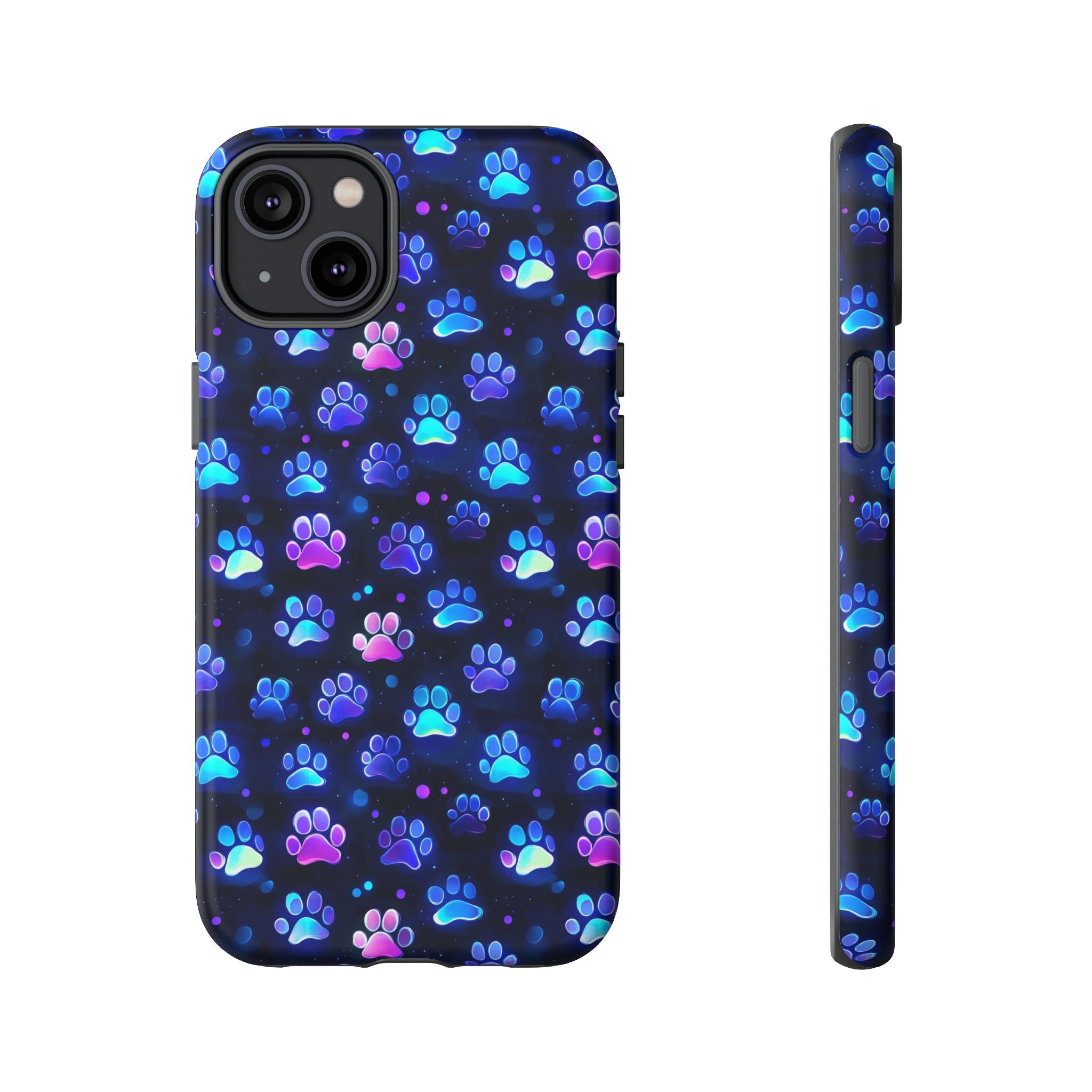 Neon Paw Print Phone Case | Tough Case