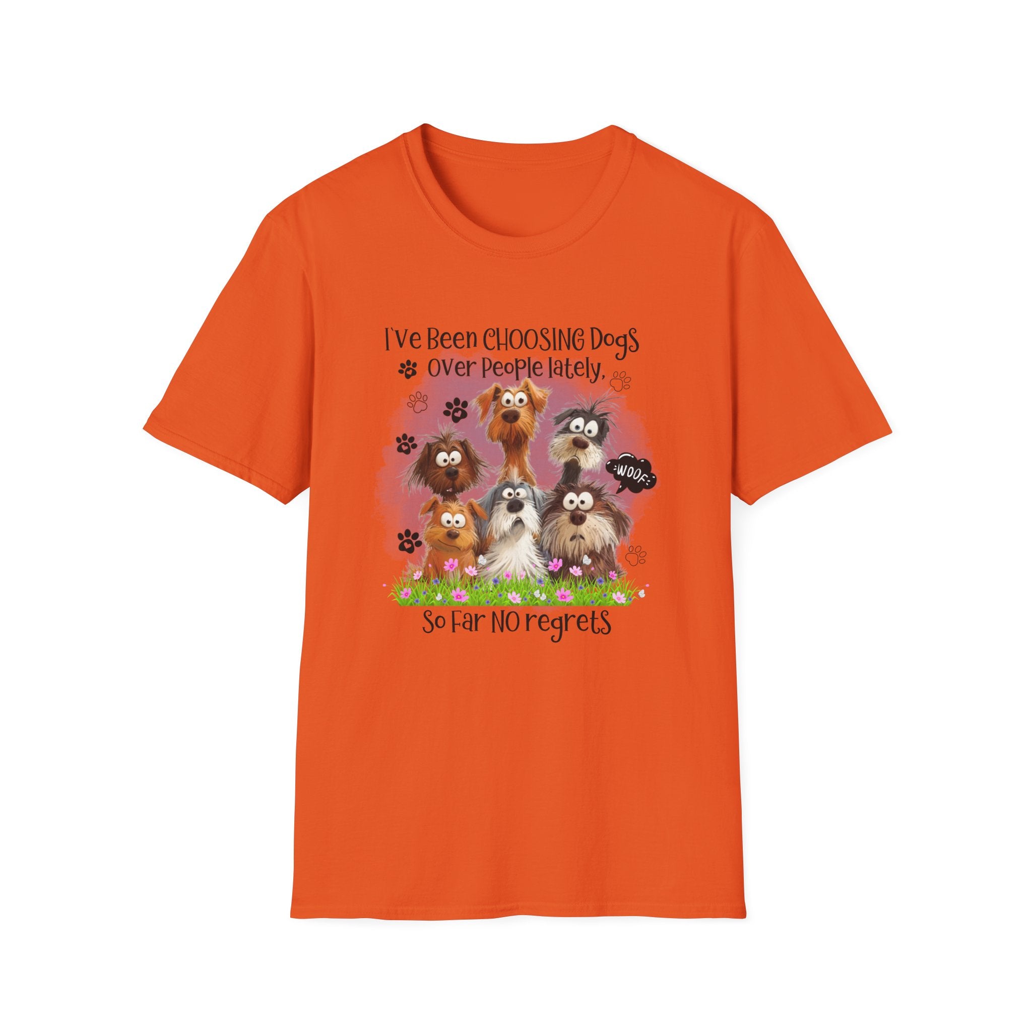 Choosing Dogs Over People T-Shirt | Cute Cartoon Dogs, Paw Print Design