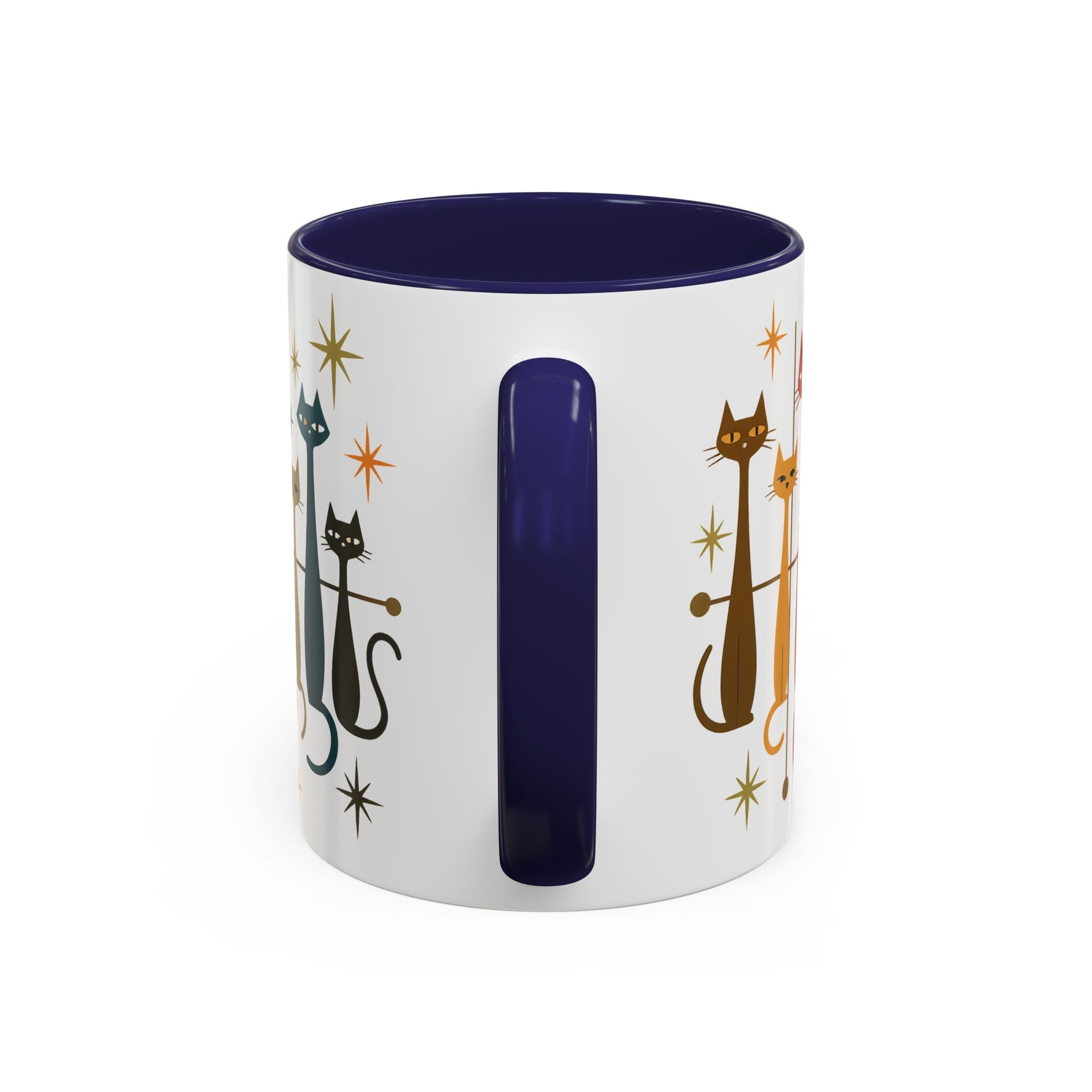 Retro Mid-Century Cats 1950s 1960s Accent Coffee Mug | 11oz 15oz