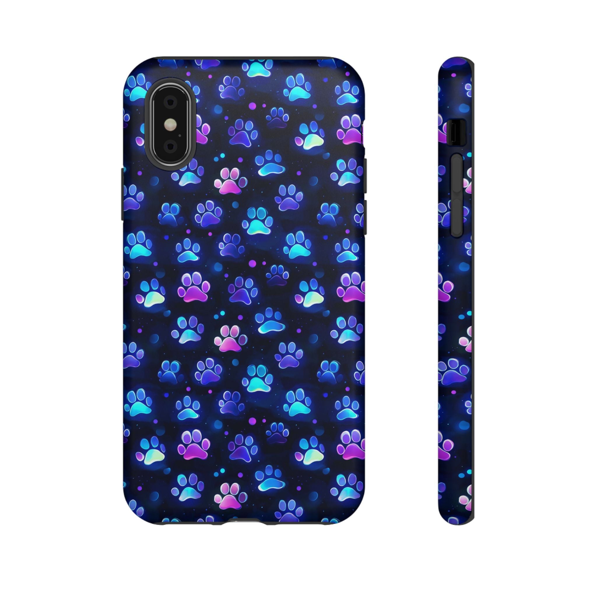 Neon Paw Print Phone Case | Tough Case