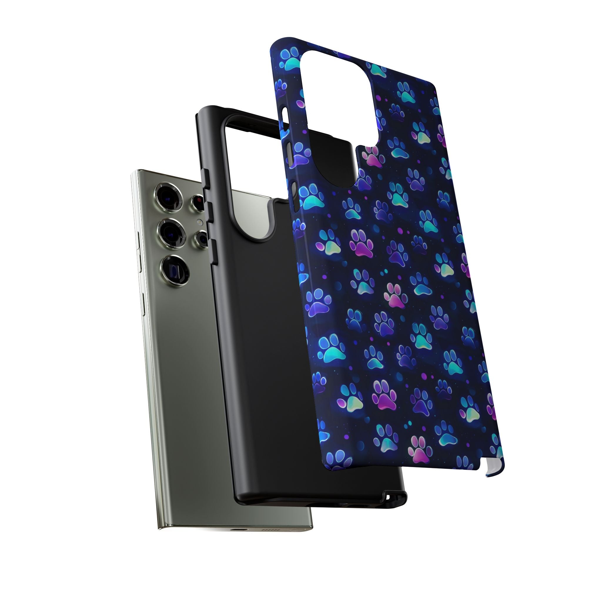 Neon Paw Print Phone Case | Tough Case