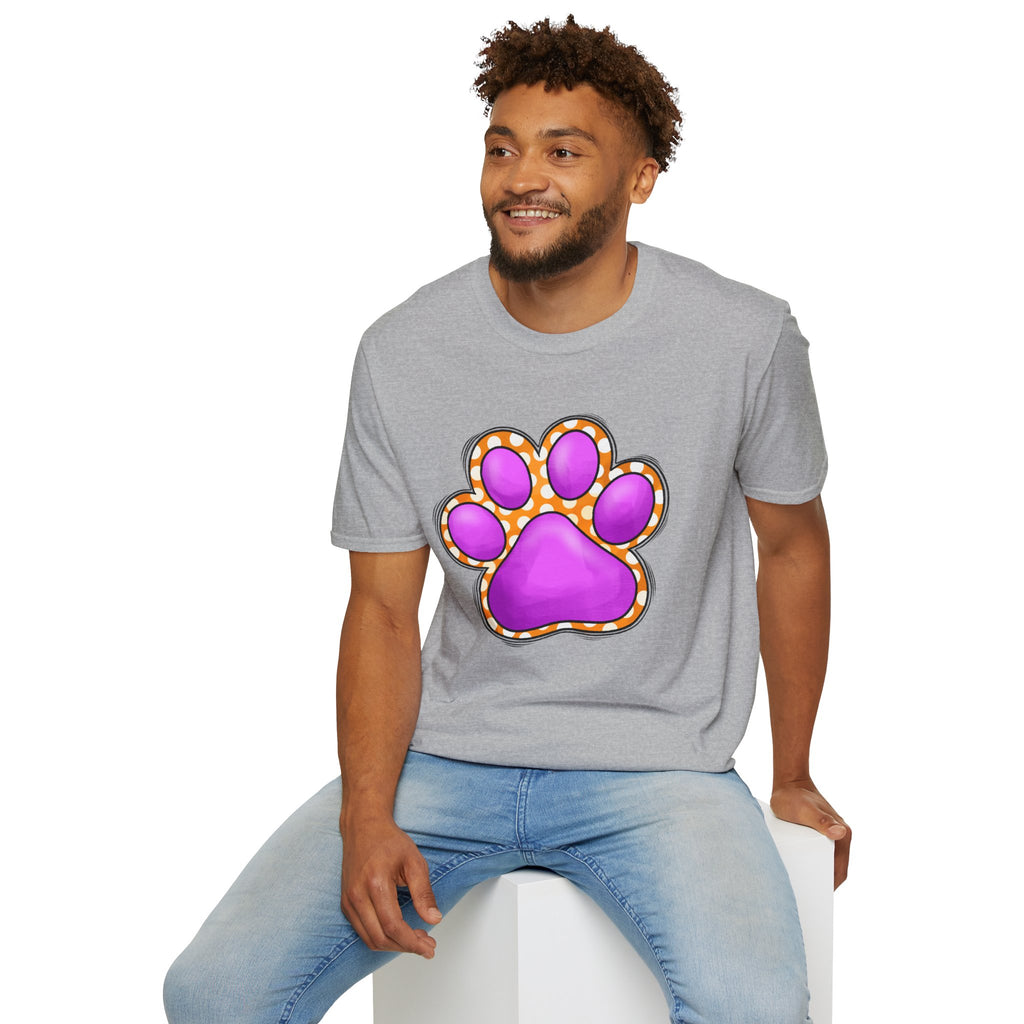 Pink Paw Print T-Shirt | Cute Animal Paw Graphic Tee