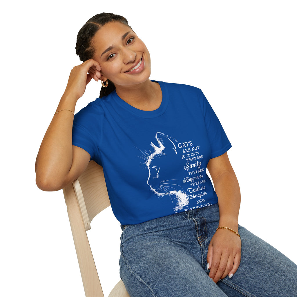 Cat Silhouette Quote T-Shirt | Cat Lovers Tee, Feline Friendship Design