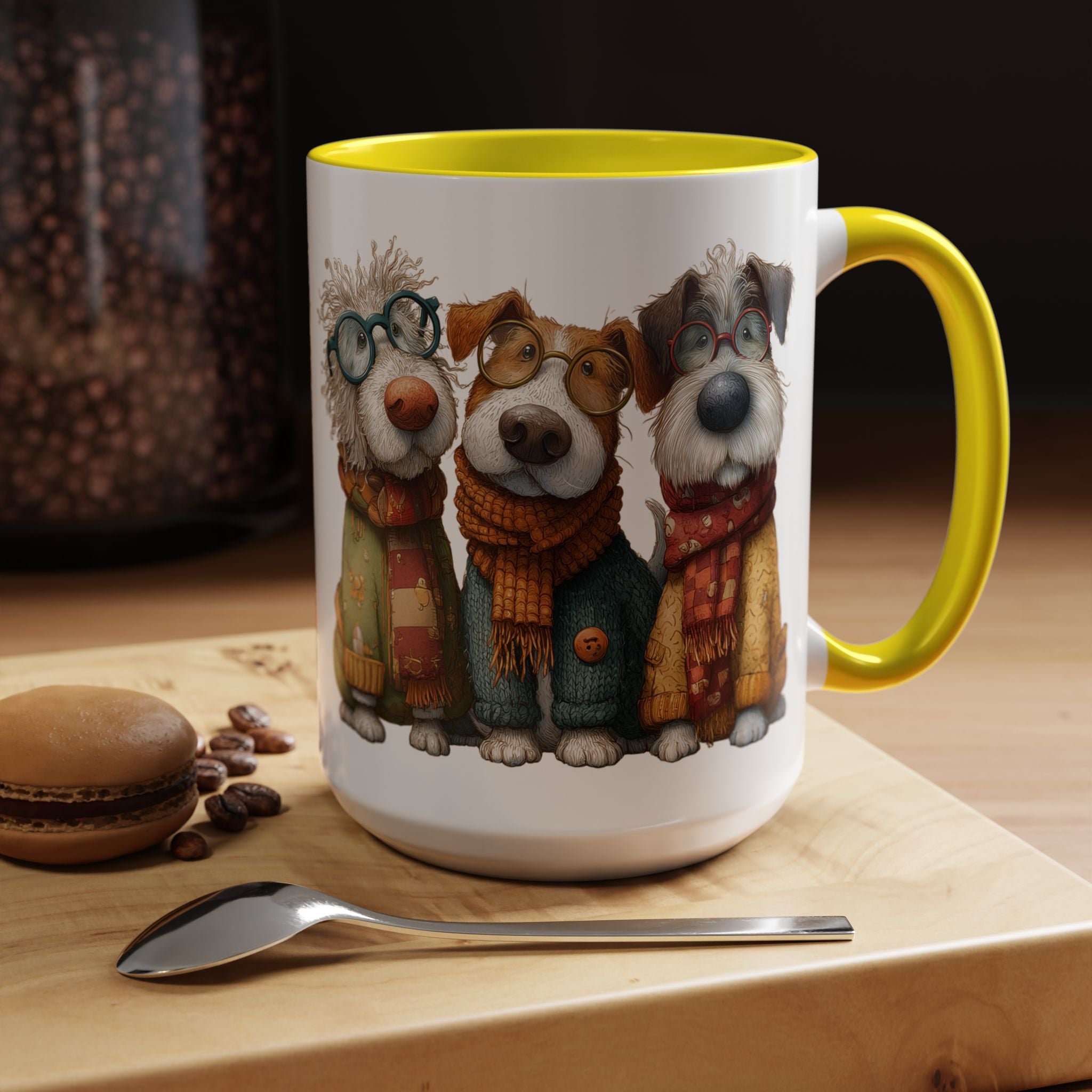 Three Cozy Dogs Mug | Accent Coffee Mug