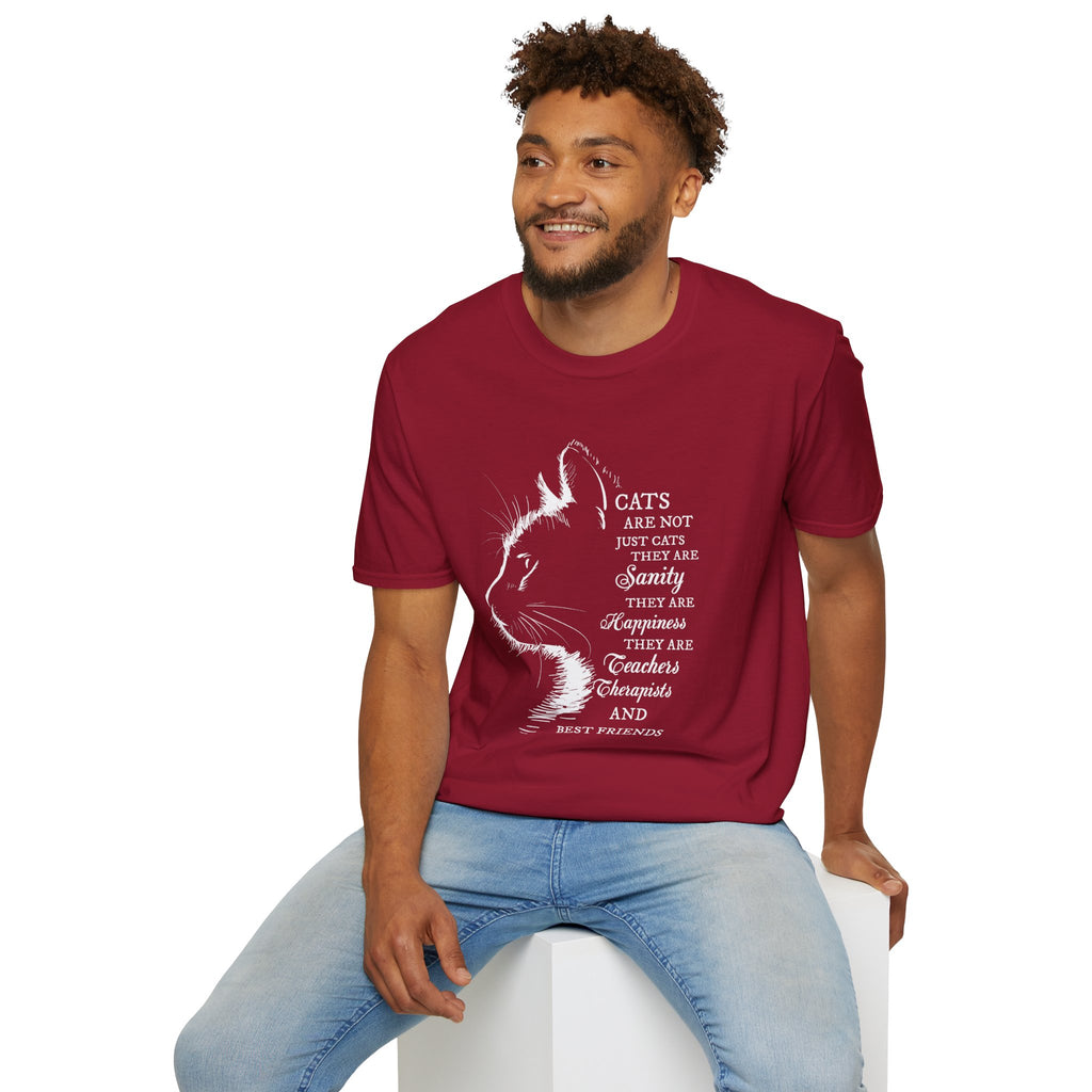 Cat Silhouette Quote T-Shirt | Cat Lovers Tee, Feline Friendship Design