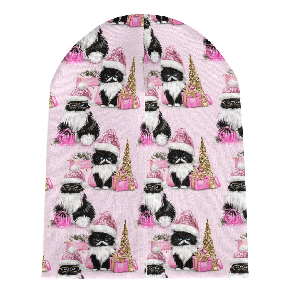 Christmas Cats Full printed knitted hat