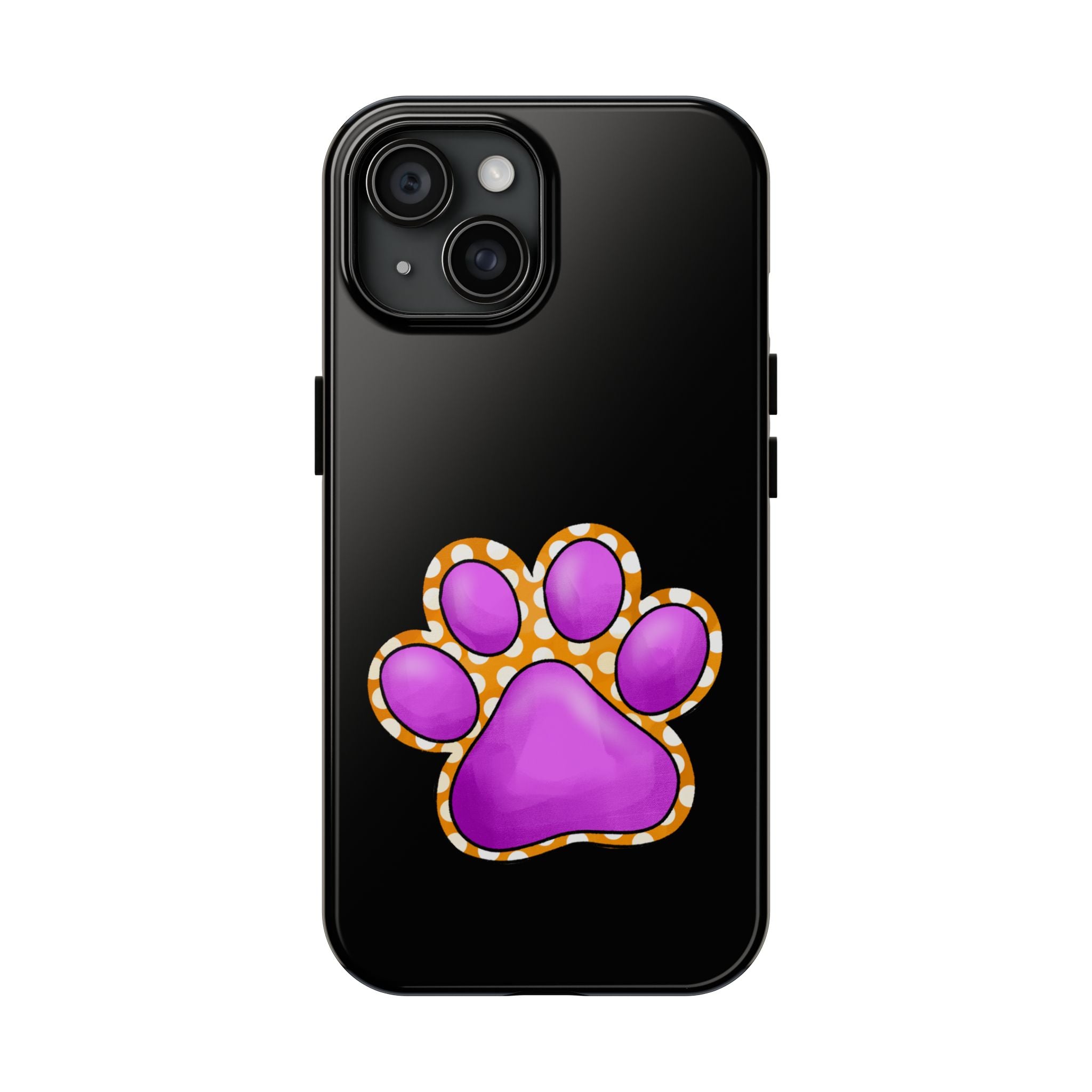 Purple Paw Print Phone Case | Cute Pet Paw iPhone Cover