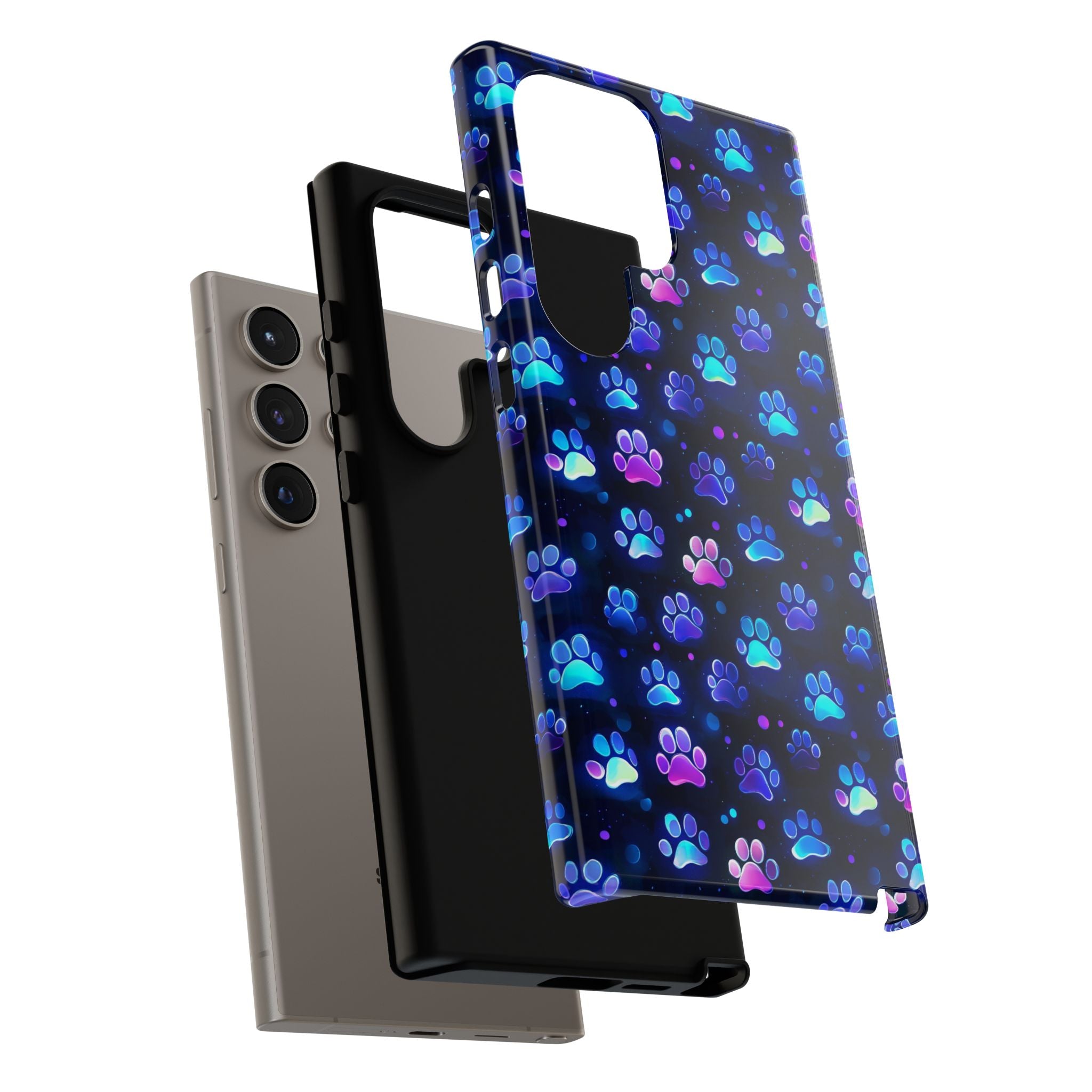 Neon Paw Print Phone Case | Tough Case
