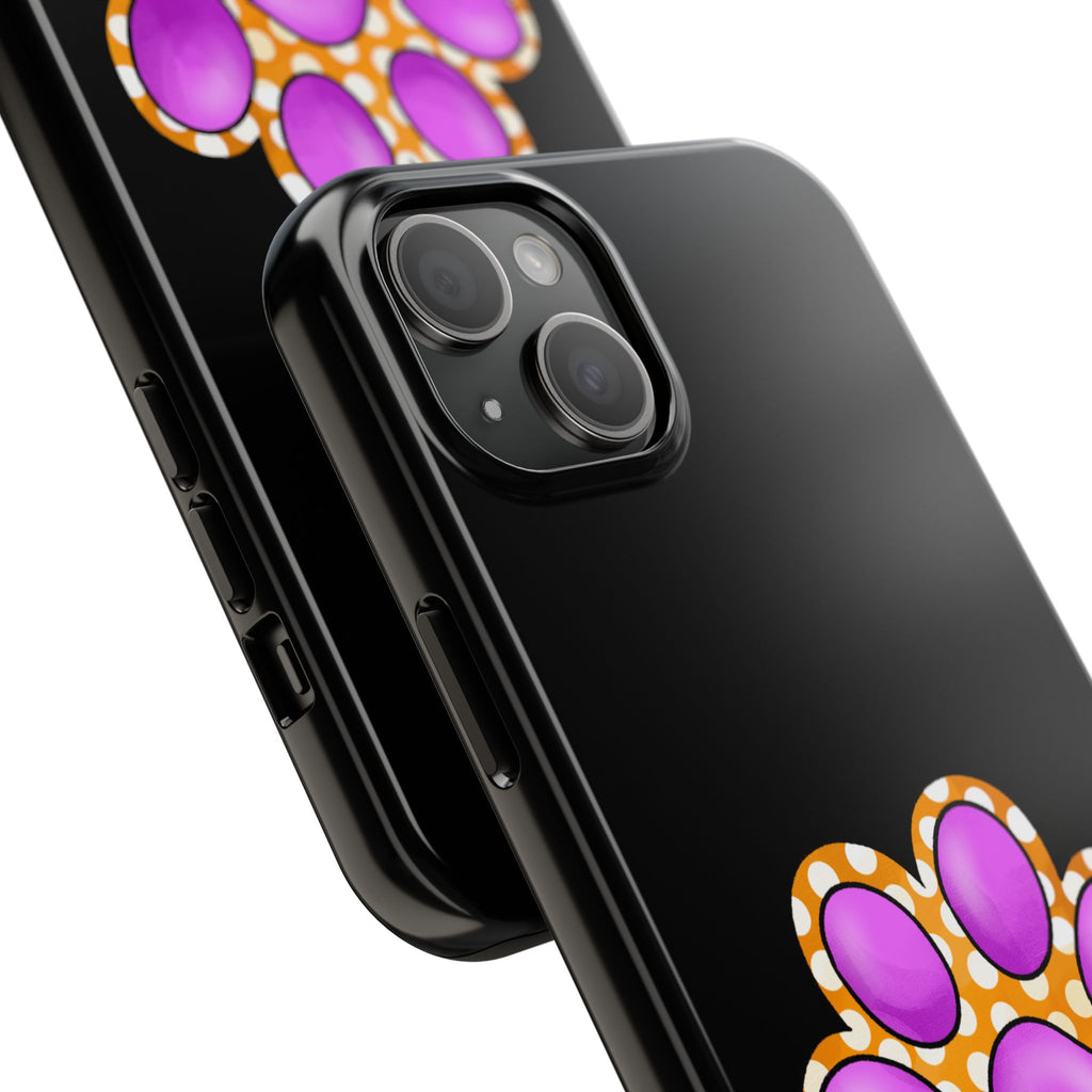 Purple Paw Print Phone Case | Cute Pet Paw iPhone Cover
