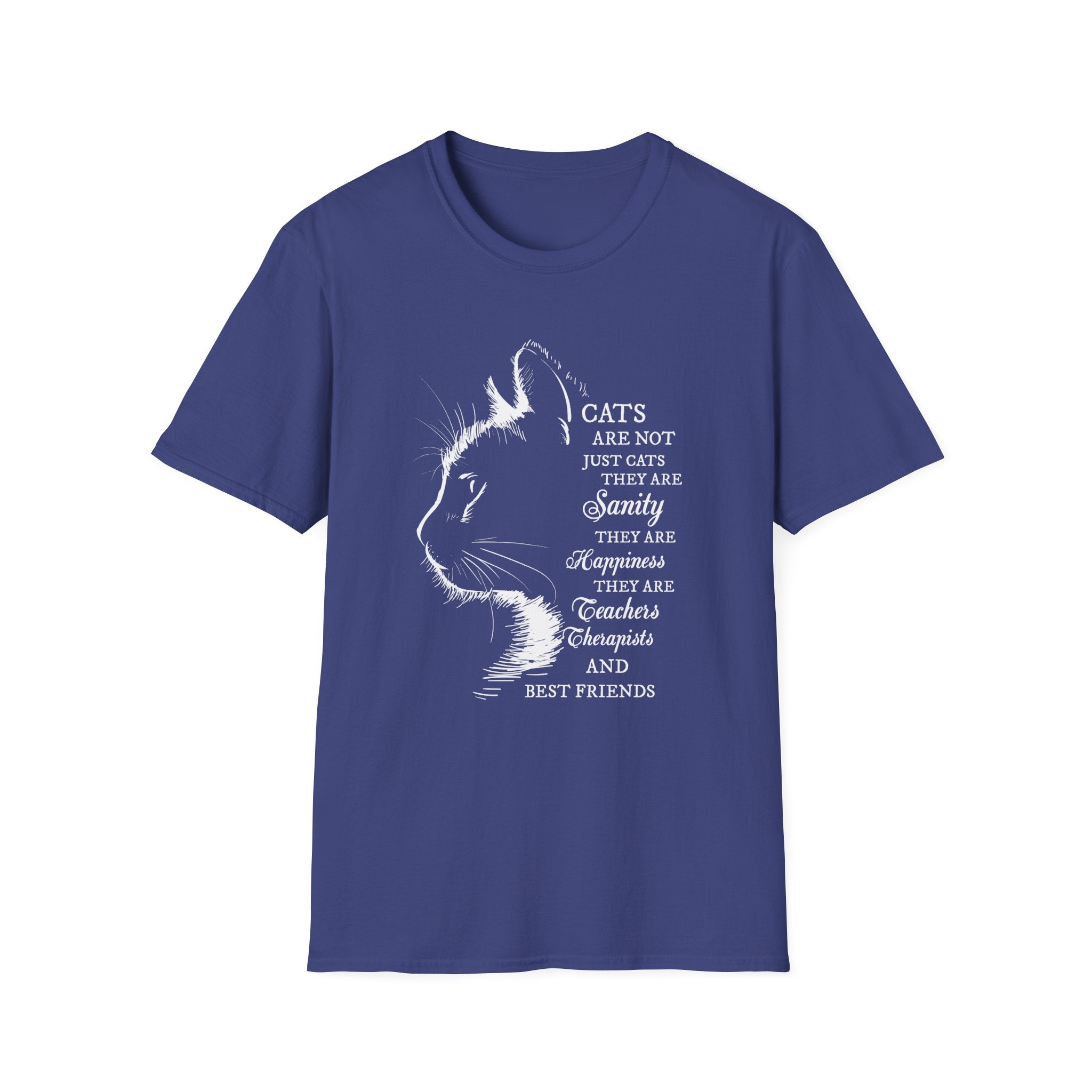 Cat Silhouette Quote T-Shirt | Cat Lovers Tee, Feline Friendship Design