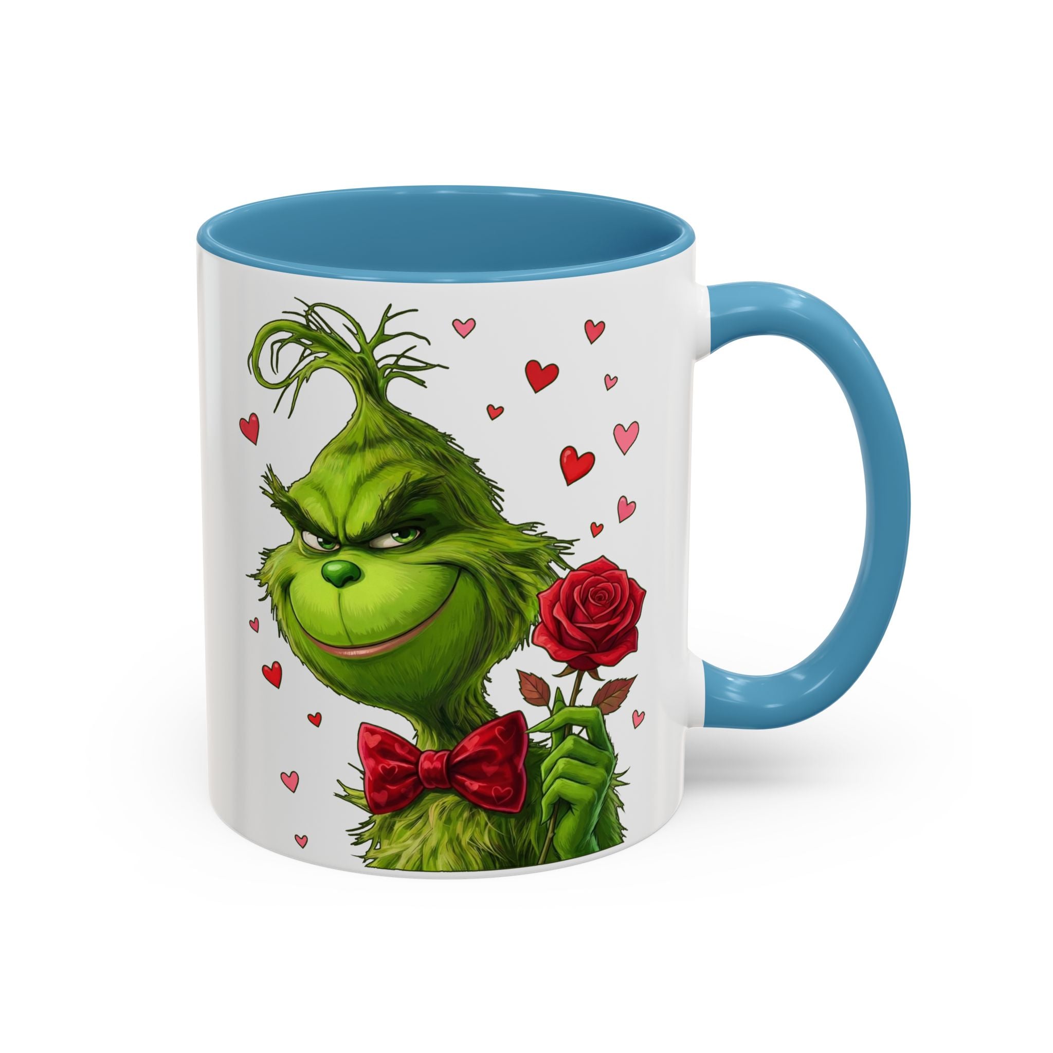 Grinch Holding Rose Mug | Accent Coffee Mug