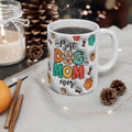Best Dog Mom mug | Paw Print Pattern Ceramic Mug, 11oz or 15oz