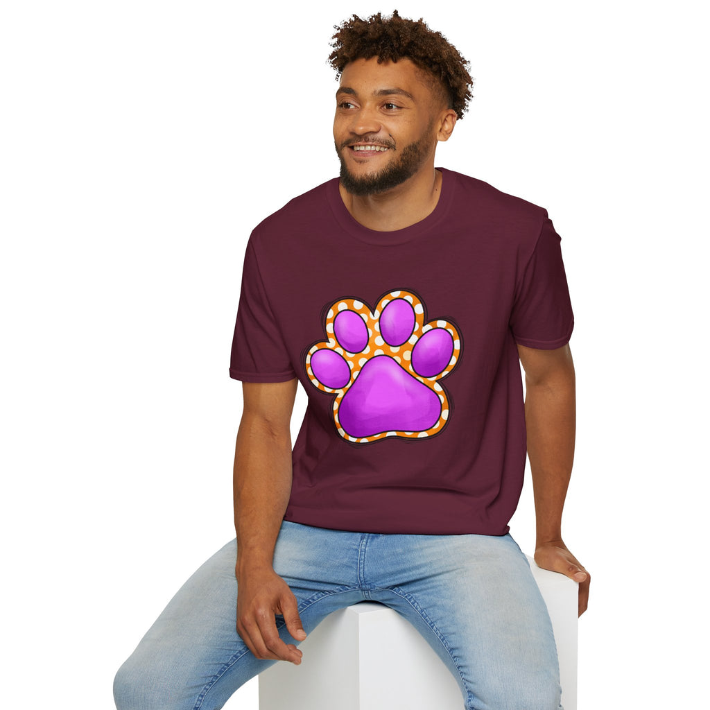 Pink Paw Print T-Shirt | Cute Animal Paw Graphic Tee