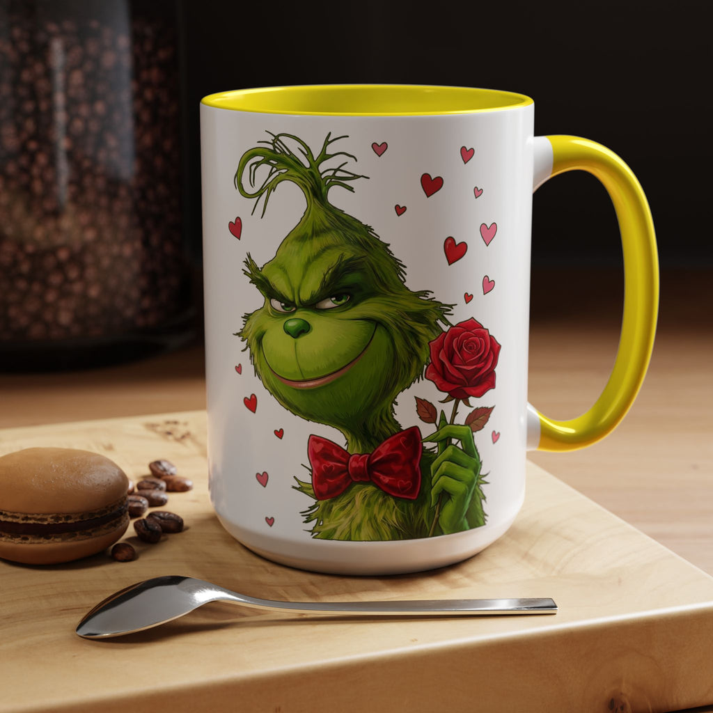 Grinch Holding Rose Mug | Accent Coffee Mug
