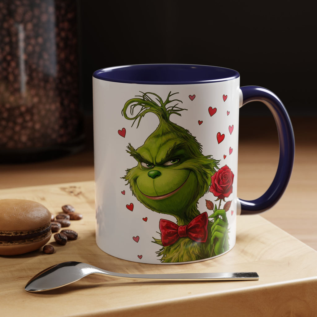 Grinch Holding Rose Mug | Accent Coffee Mug