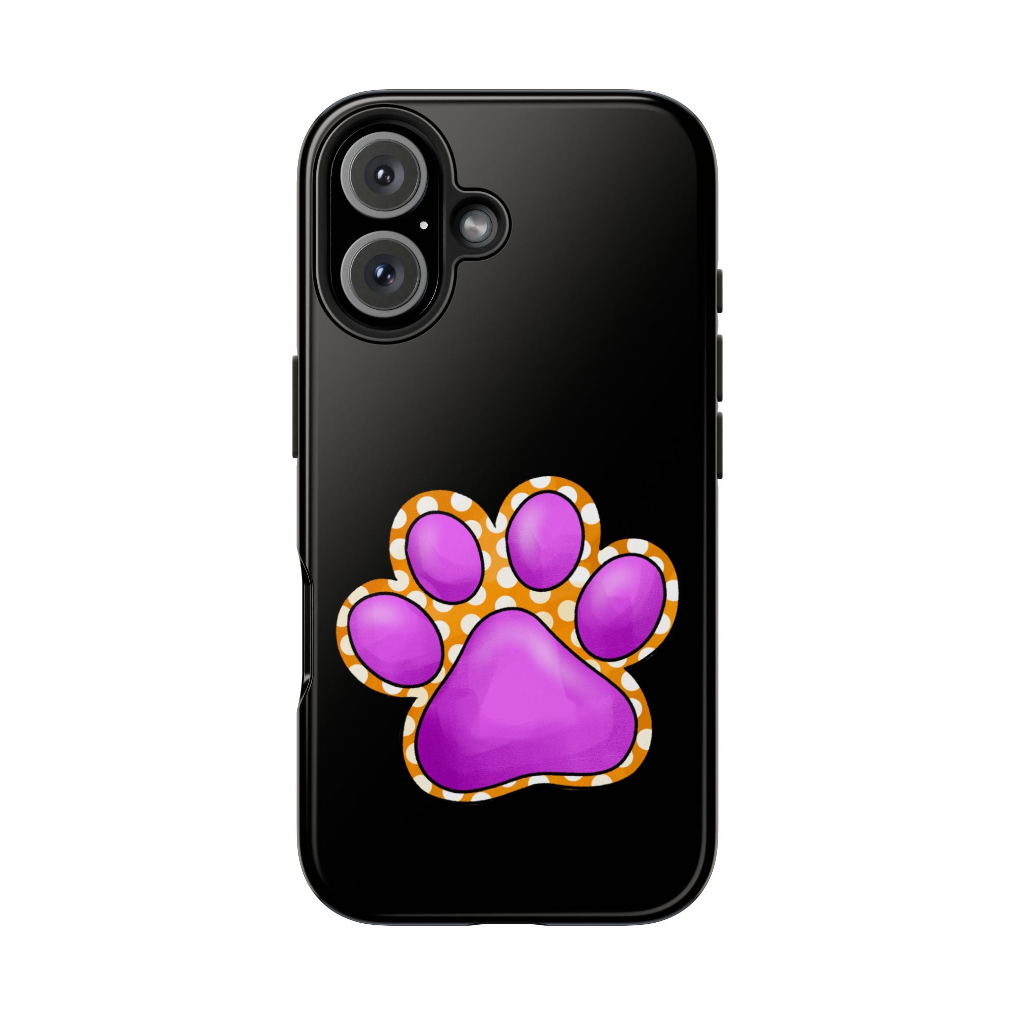 Purple Paw Print Phone Case | Cute Pet Paw iPhone Cover