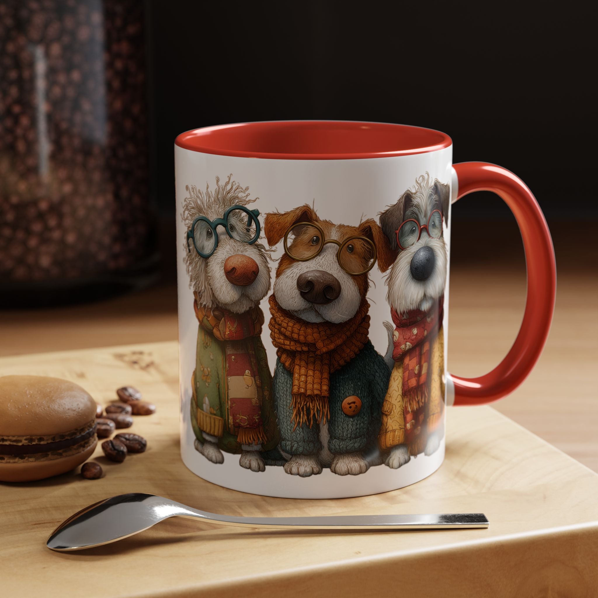 Three Cozy Dogs Mug | Accent Coffee Mug