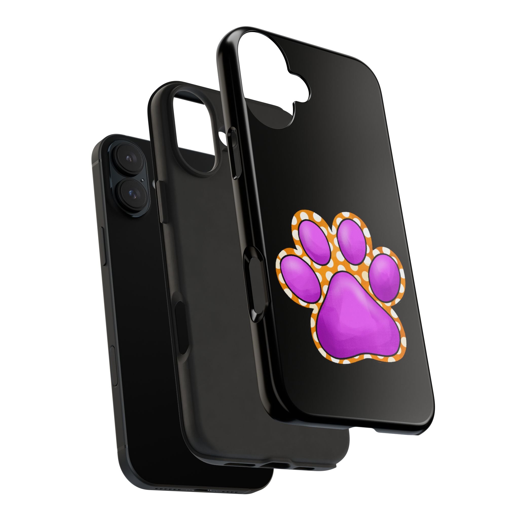 Purple Paw Print Phone Case | Cute Pet Paw iPhone Cover