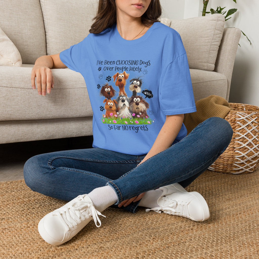 Choosing Dogs Over People T-Shirt | Cute Cartoon Dogs, Paw Print Design