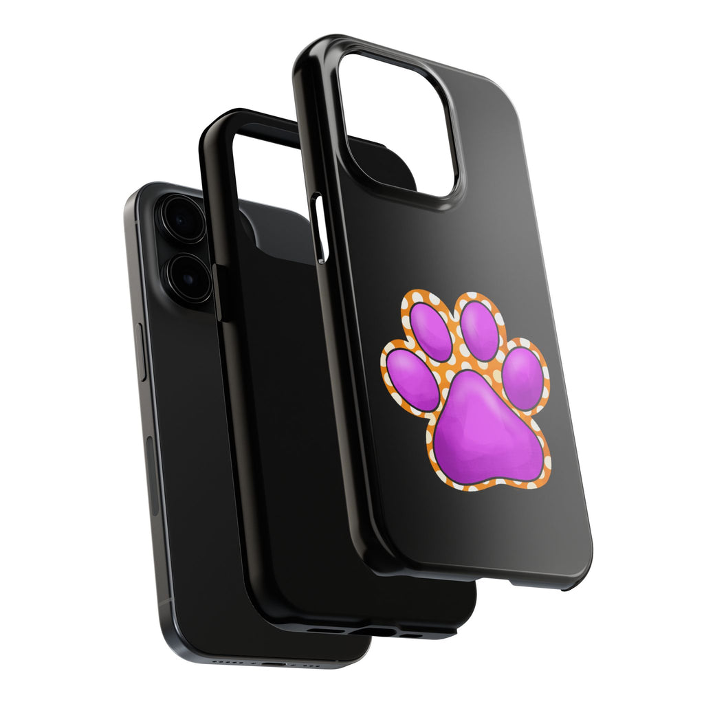 Purple Paw Print Phone Case | Cute Pet Paw iPhone Cover
