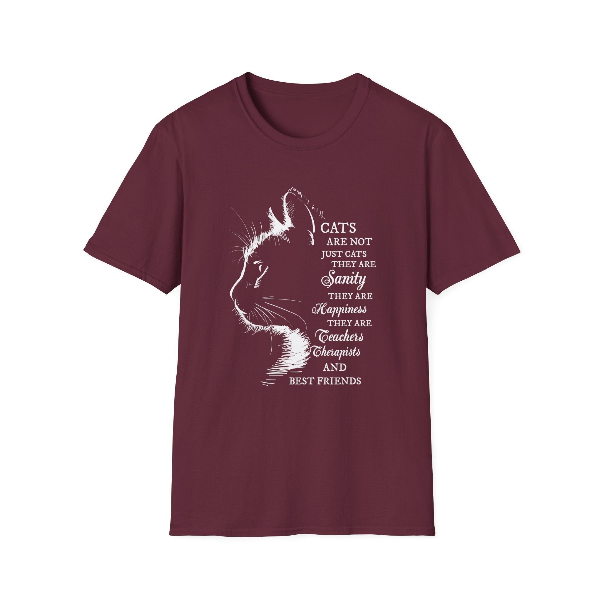 Cat Silhouette Quote T-Shirt | Cat Lovers Tee, Feline Friendship Design
