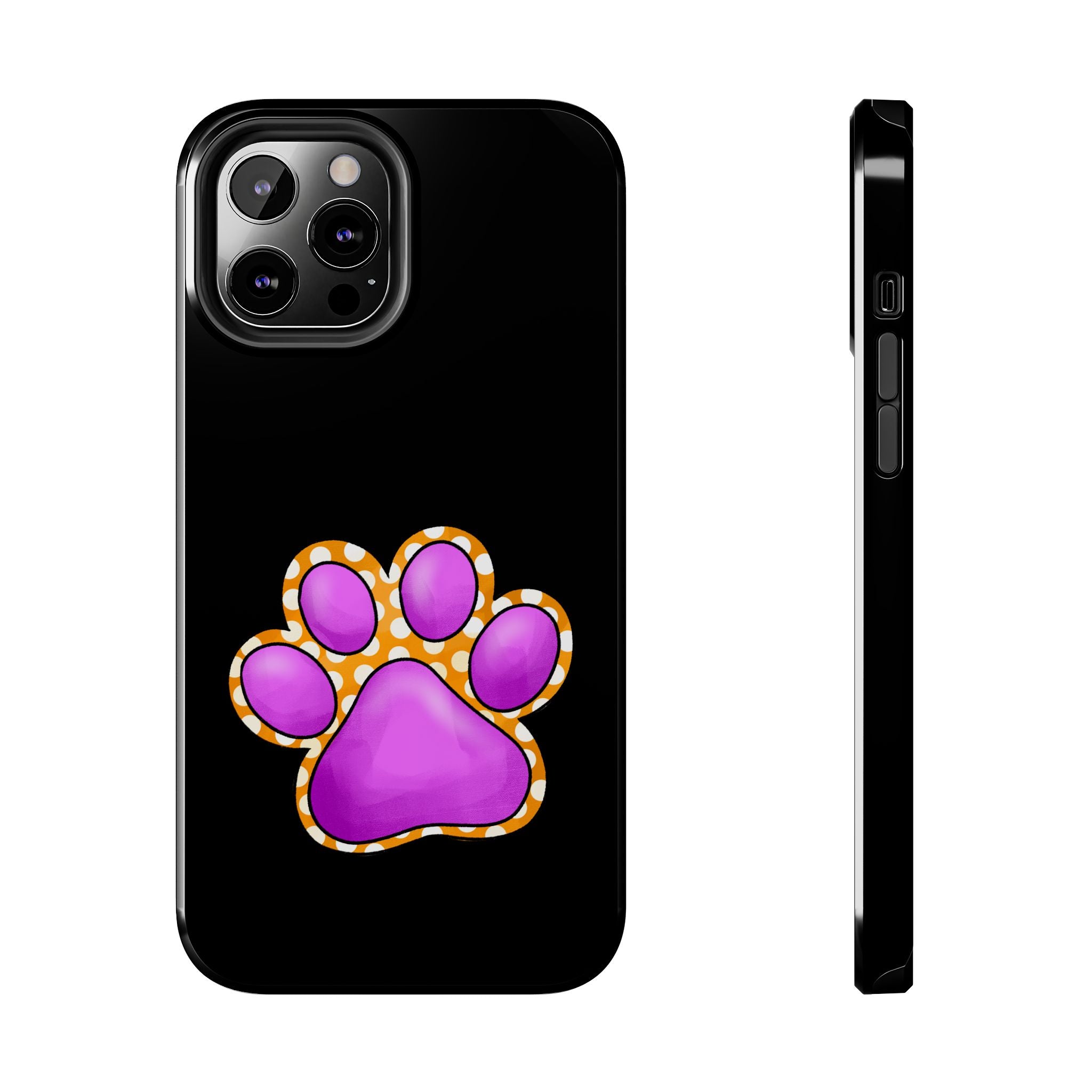 Purple Paw Print Phone Case | Cute Pet Paw iPhone Cover