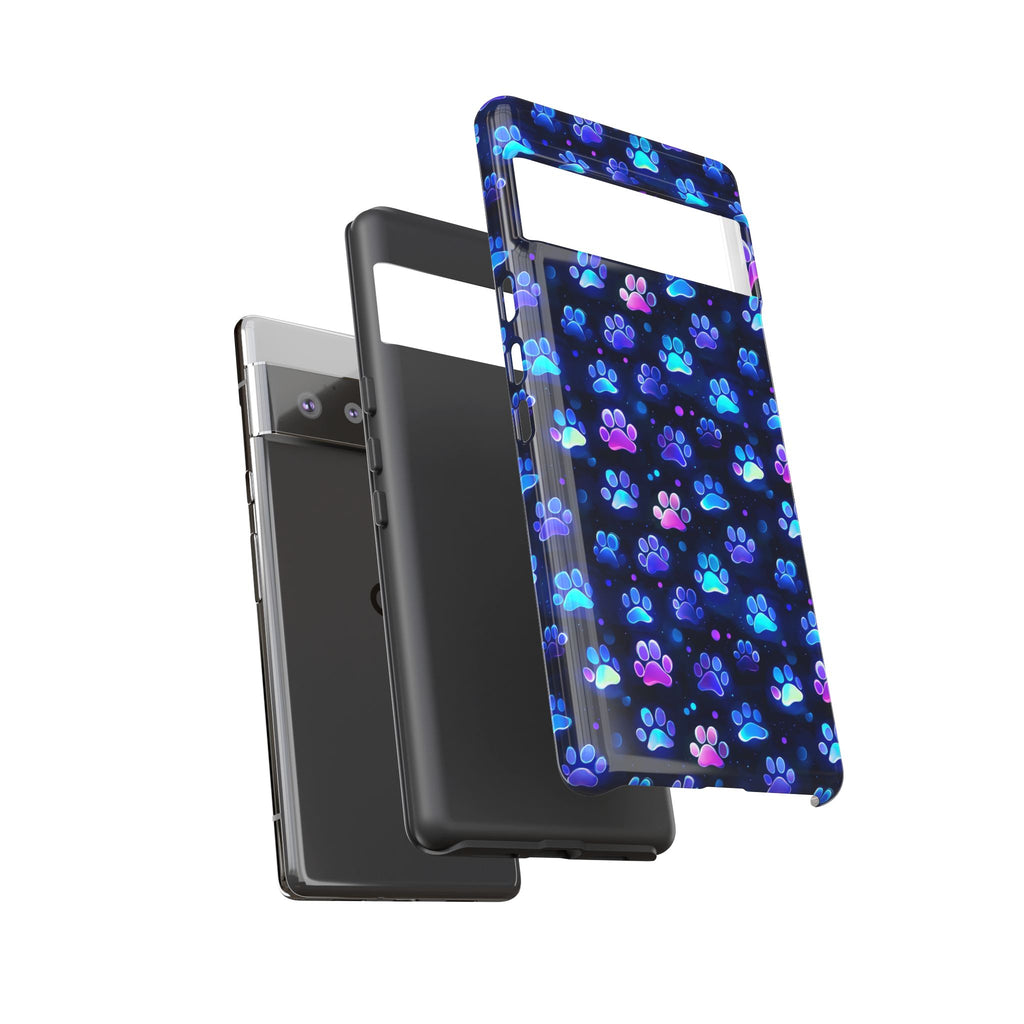 Neon Paw Print Phone Case | Tough Case