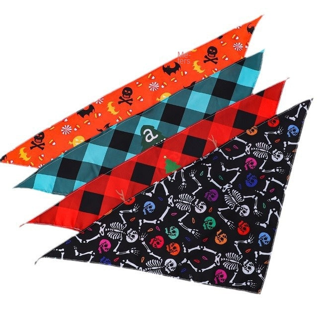 Pet Bandana for Dogs and Cats - Thanksgiving, Christmas, Halloween Pet Triangle Scarf Bib