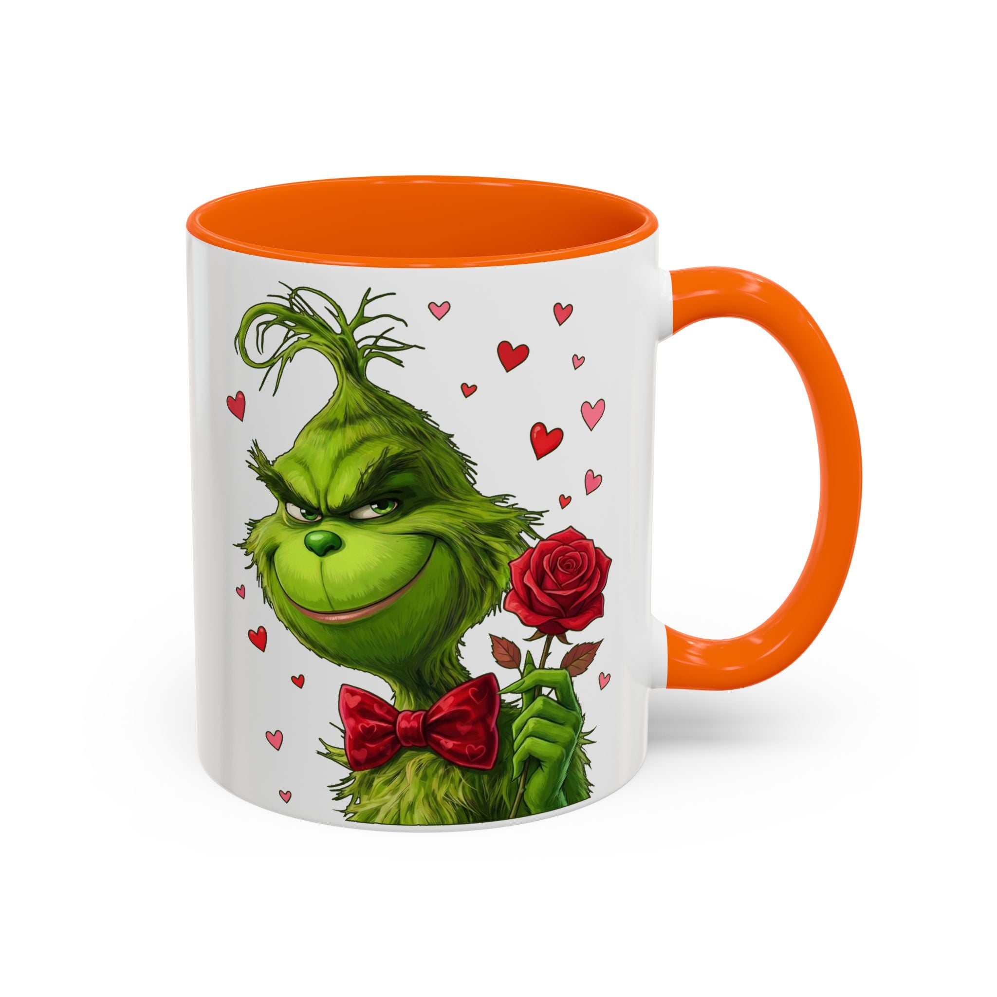 Grinch Holding Rose Mug | Accent Coffee Mug