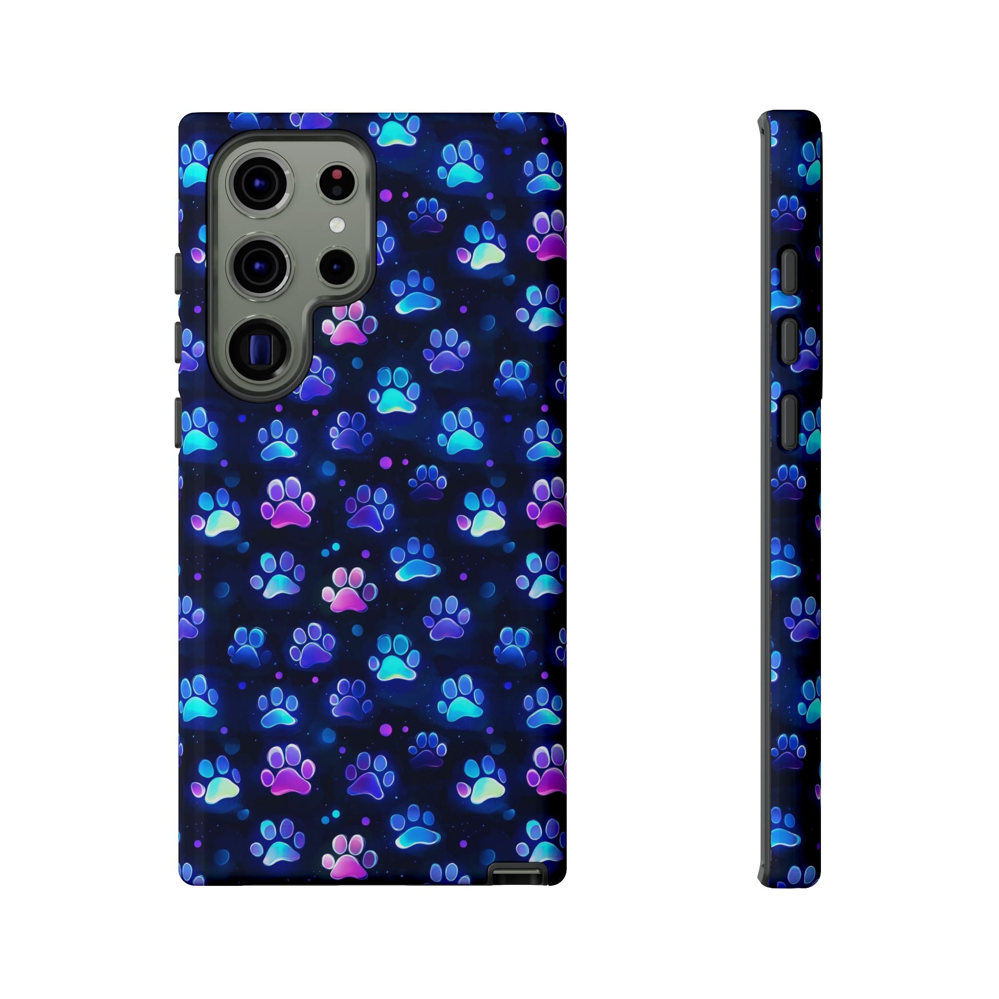 Neon Paw Print Phone Case | Tough Case