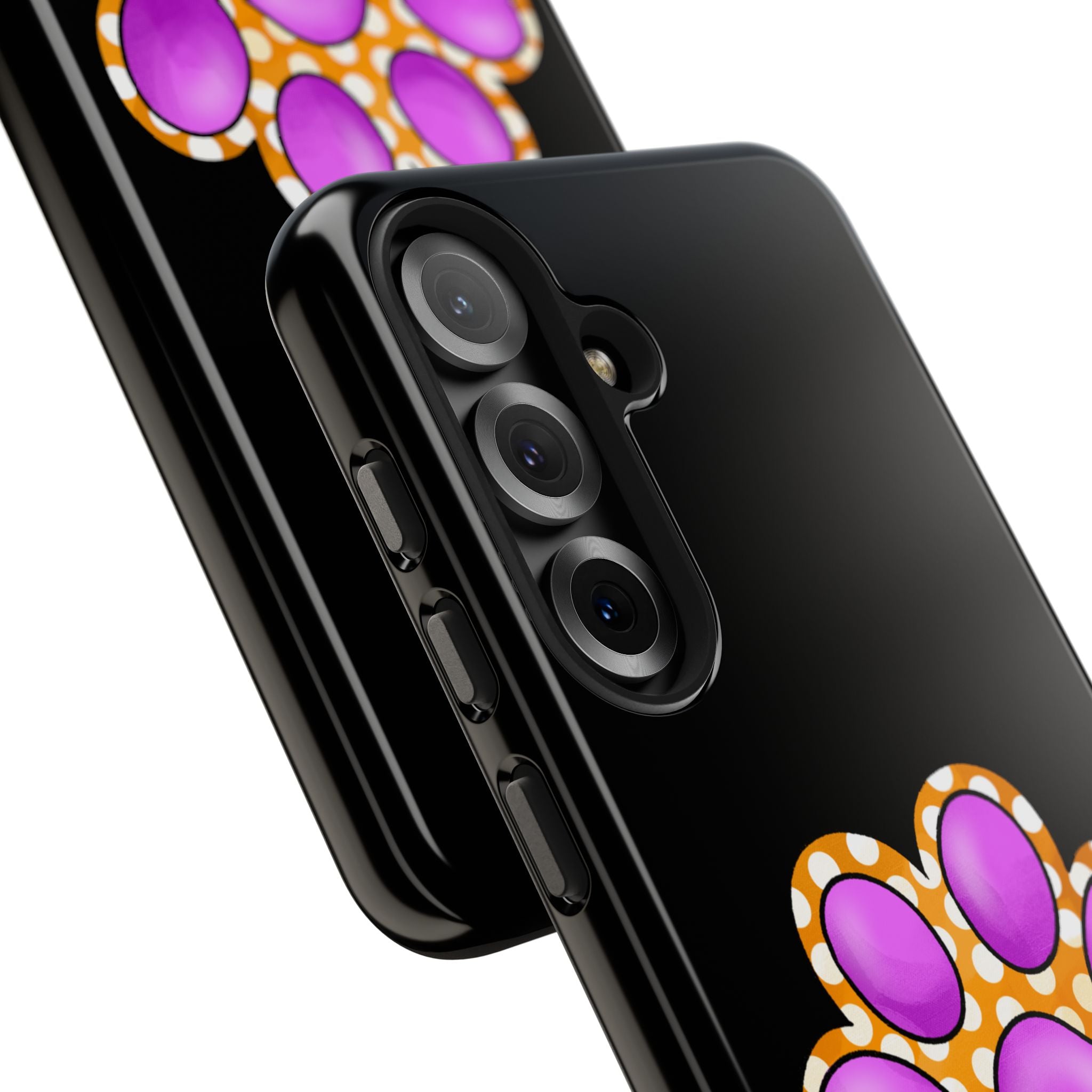 Purple Paw Print Phone Case | Cute Pet Paw iPhone Cover