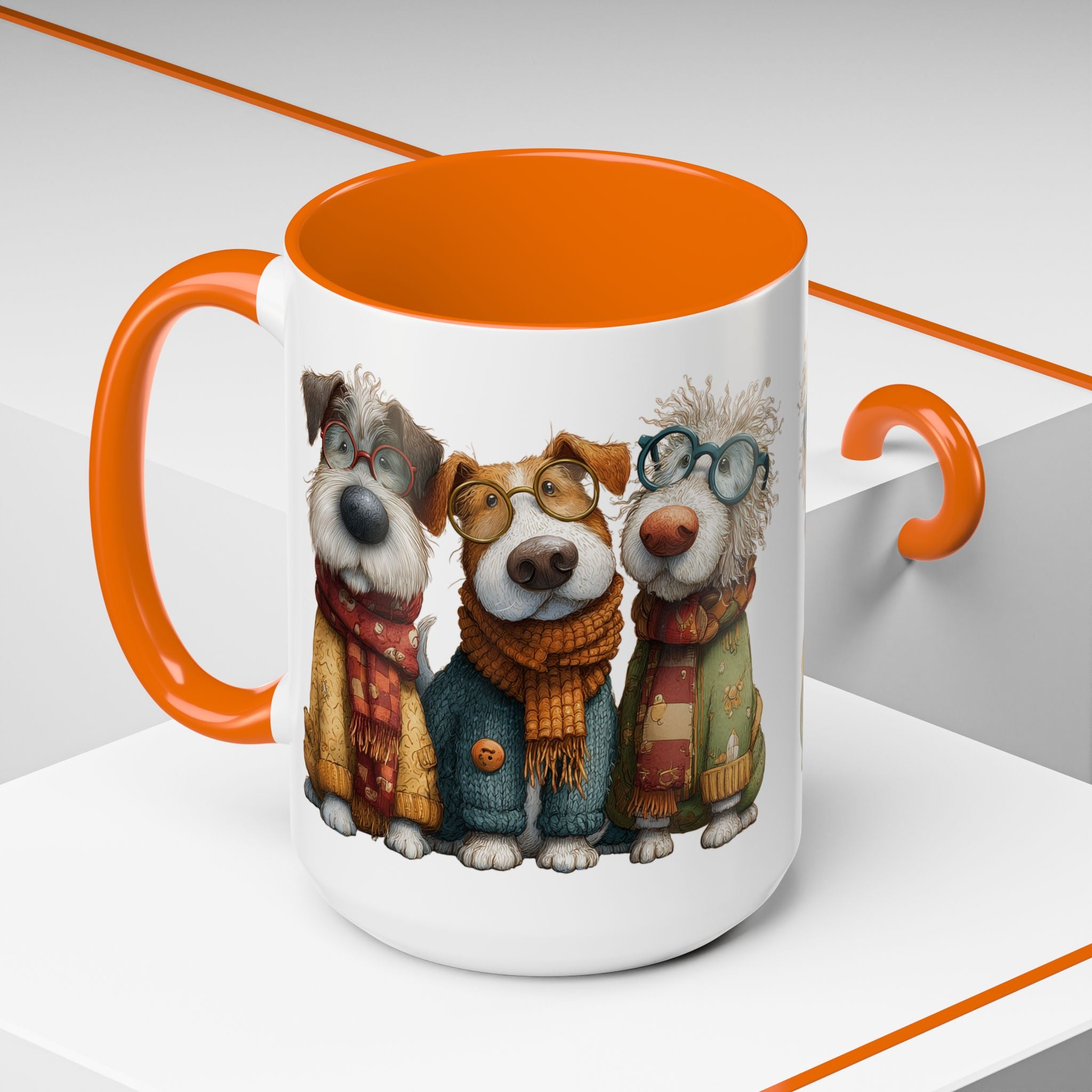 Three Cozy Dogs Mug | Accent Coffee Mug