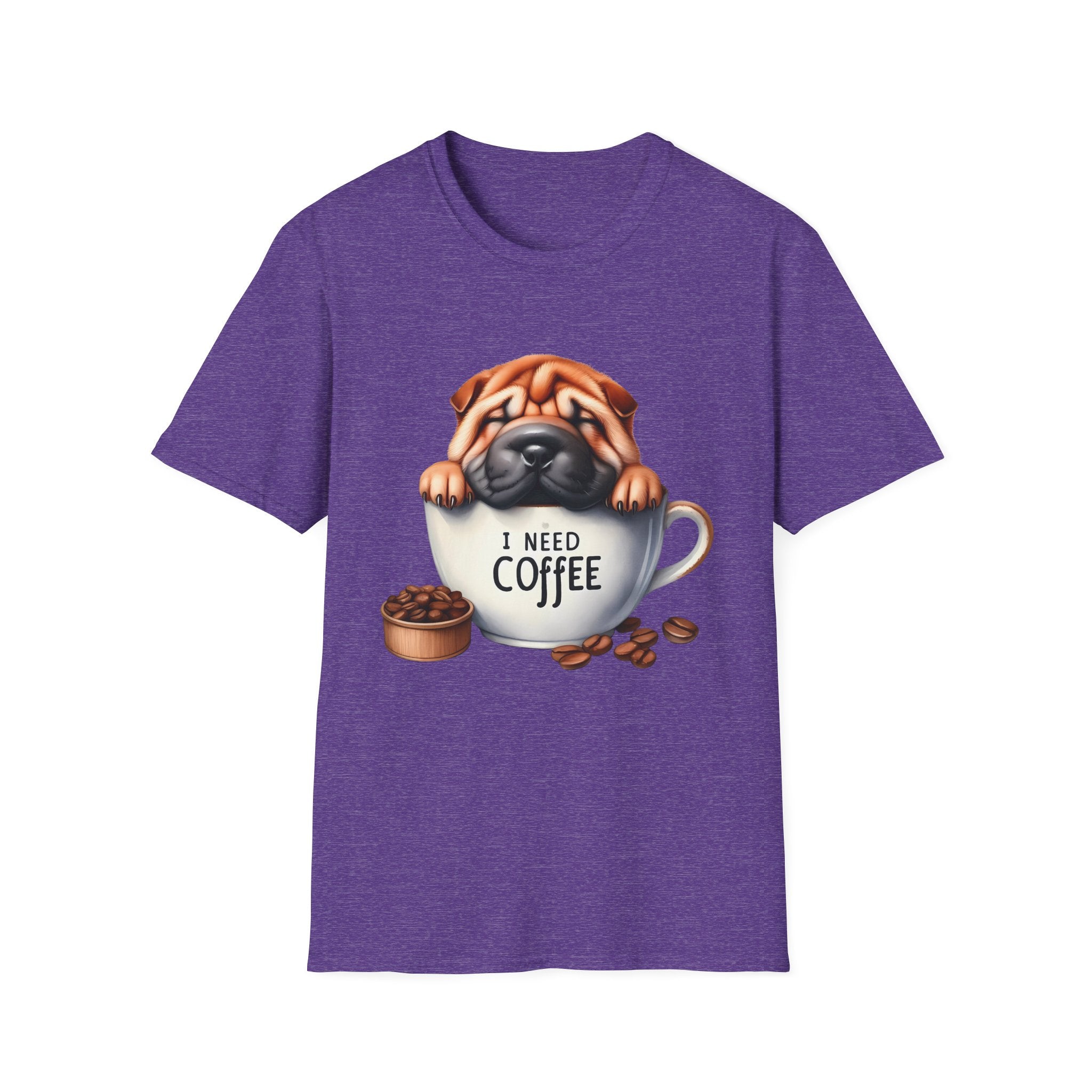 Pug in Coffee Cup T-Shirt | I Need Coffee Puppy Tee