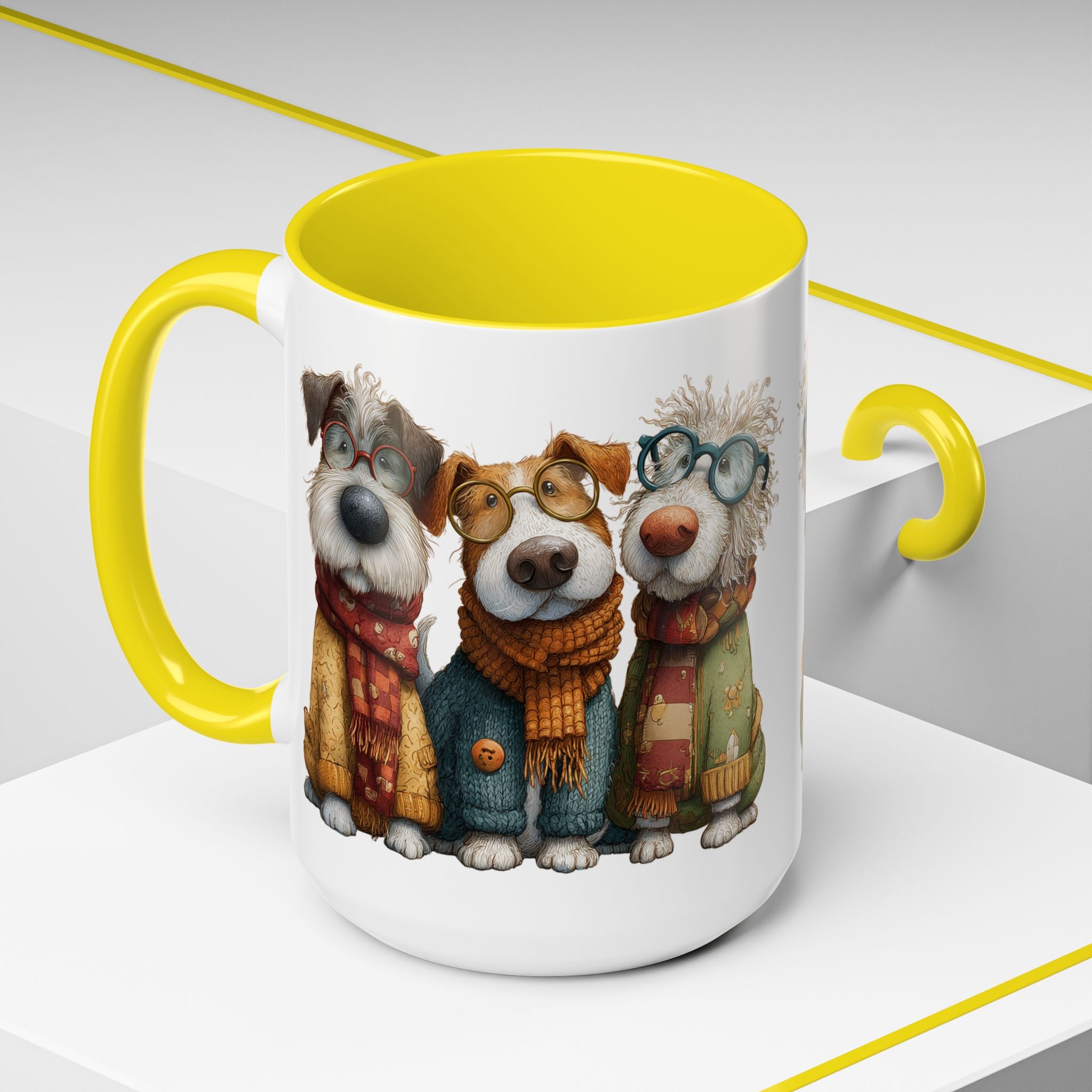 Three Cozy Dogs Mug | Accent Coffee Mug