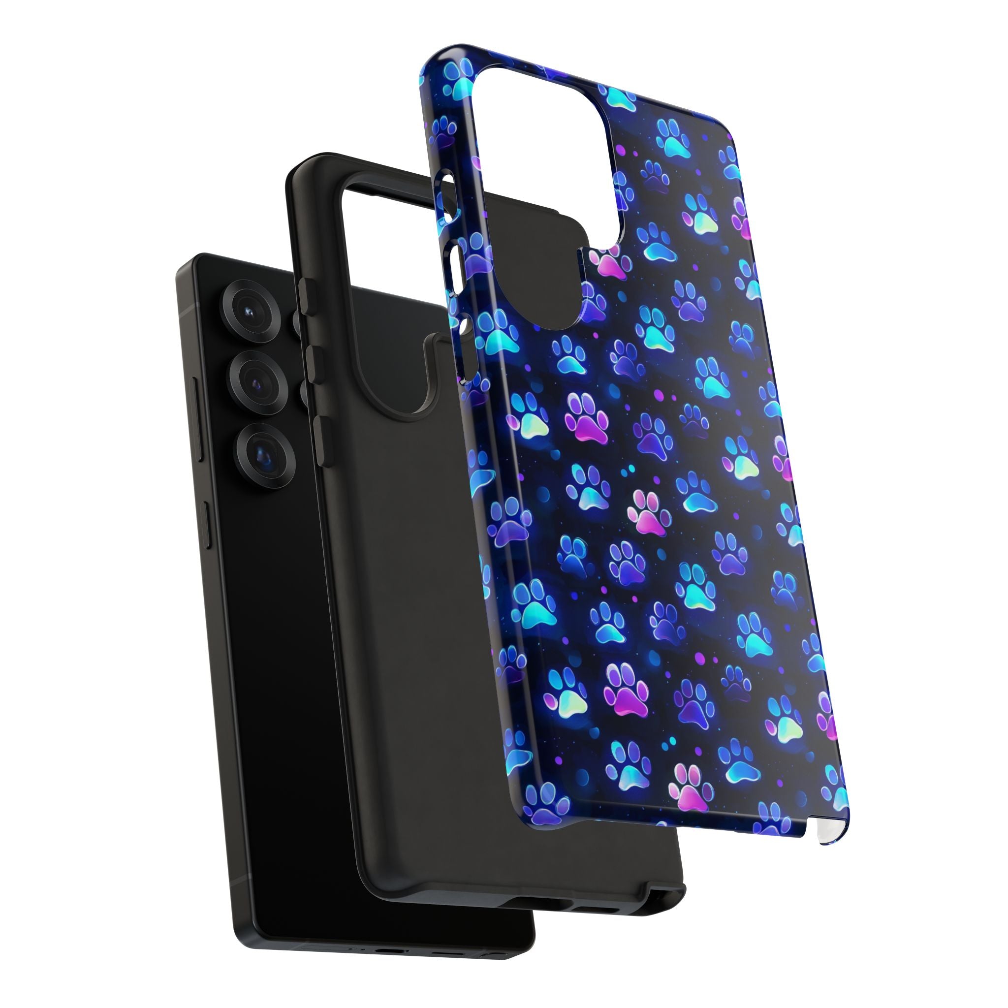 Neon Paw Print Phone Case | Tough Case