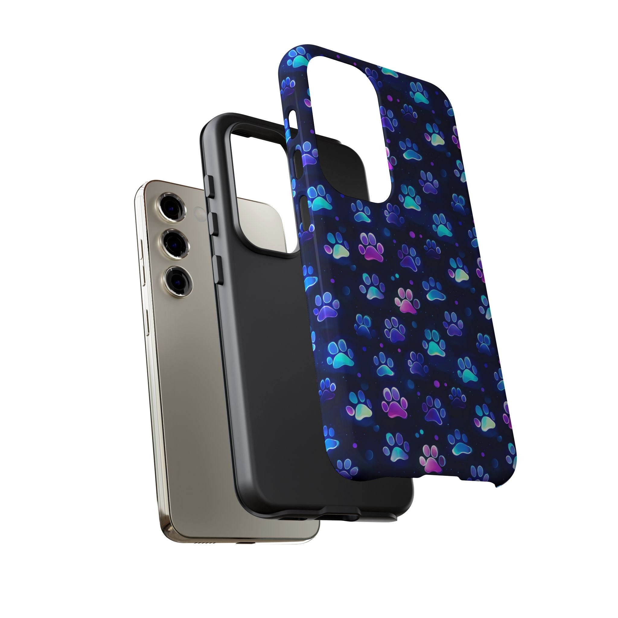 Neon Paw Print Phone Case | Tough Case