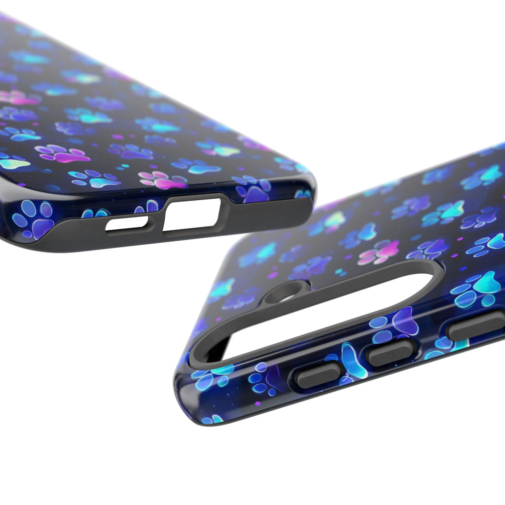 Neon Paw Print Phone Case | Tough Case