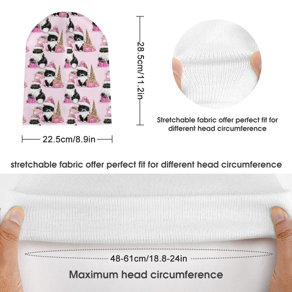 Christmas Cats Full printed knitted hat