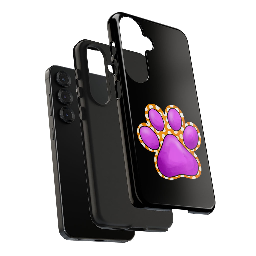 Purple Paw Print Phone Case | Cute Pet Paw iPhone Cover