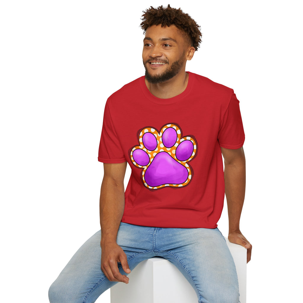Pink Paw Print T-Shirt | Cute Animal Paw Graphic Tee