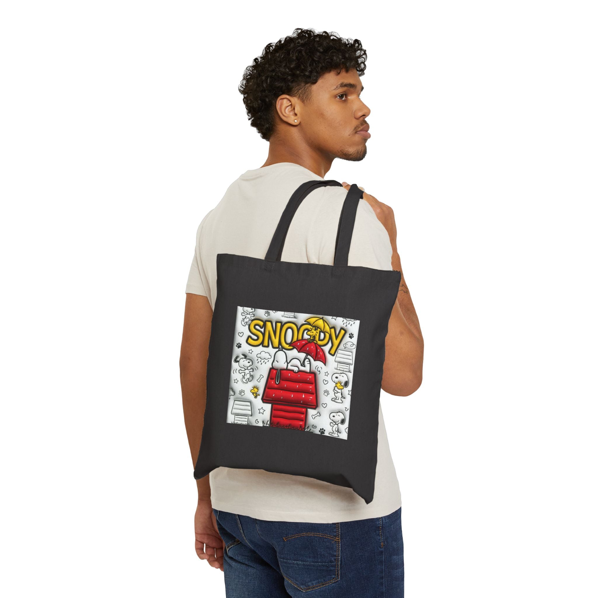 Snoopee Comic Panel Tote Bag | Peanut Doghouse Illustration